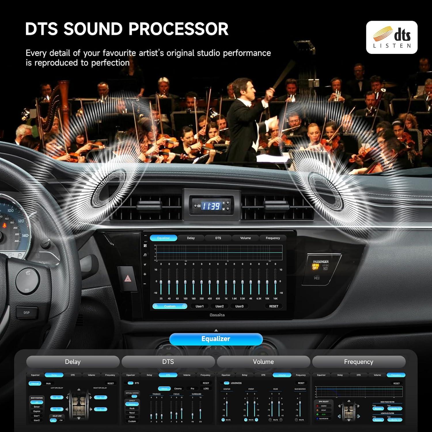 Estéreo Android 13 Dasaita 10.2" para Toyota Corolla 2014-2016