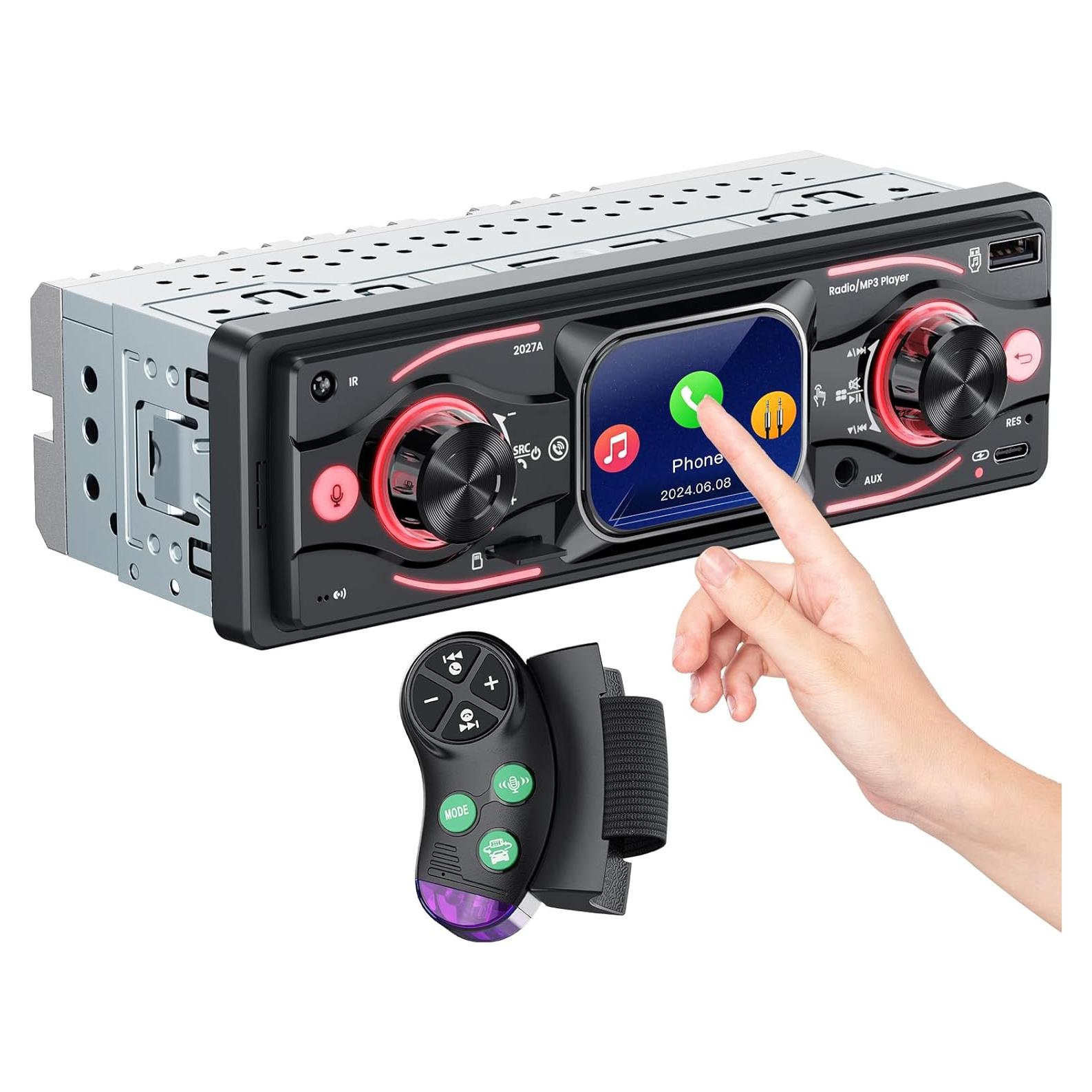 Estéreo de Coche DIN Simple Missee Bluetooth con Pantalla Táctil