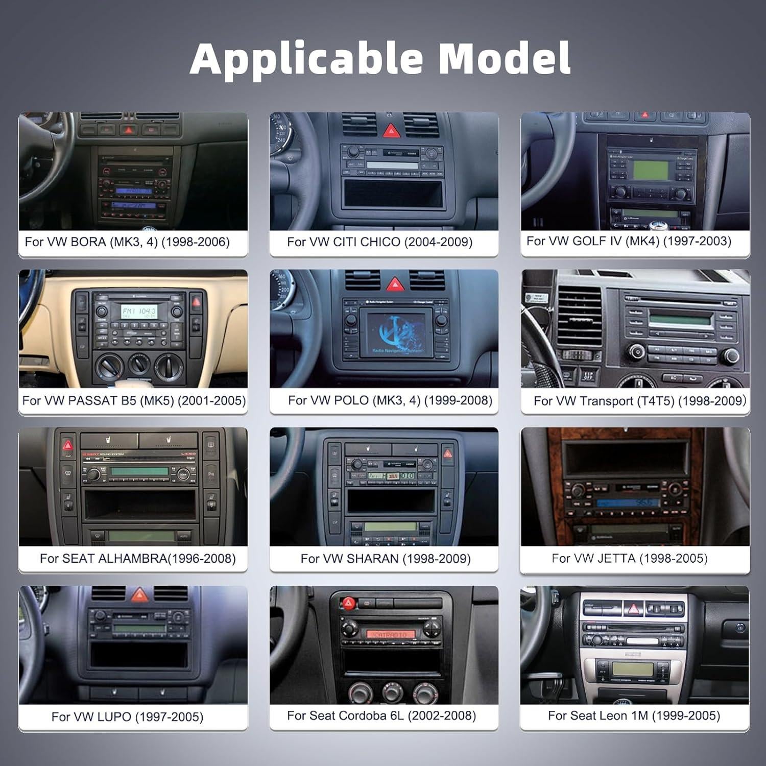 Estéreo de Coche Hodozzy 7" Android 13 4GB+64GB VW T5 Golf