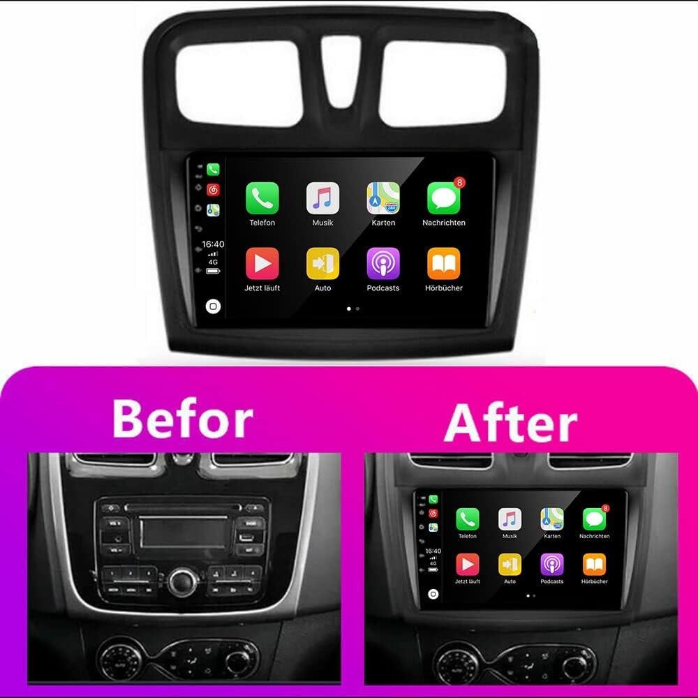 Estéreo de Coche GOJOHO para Renault Sandero 2014-2019 9" GPS