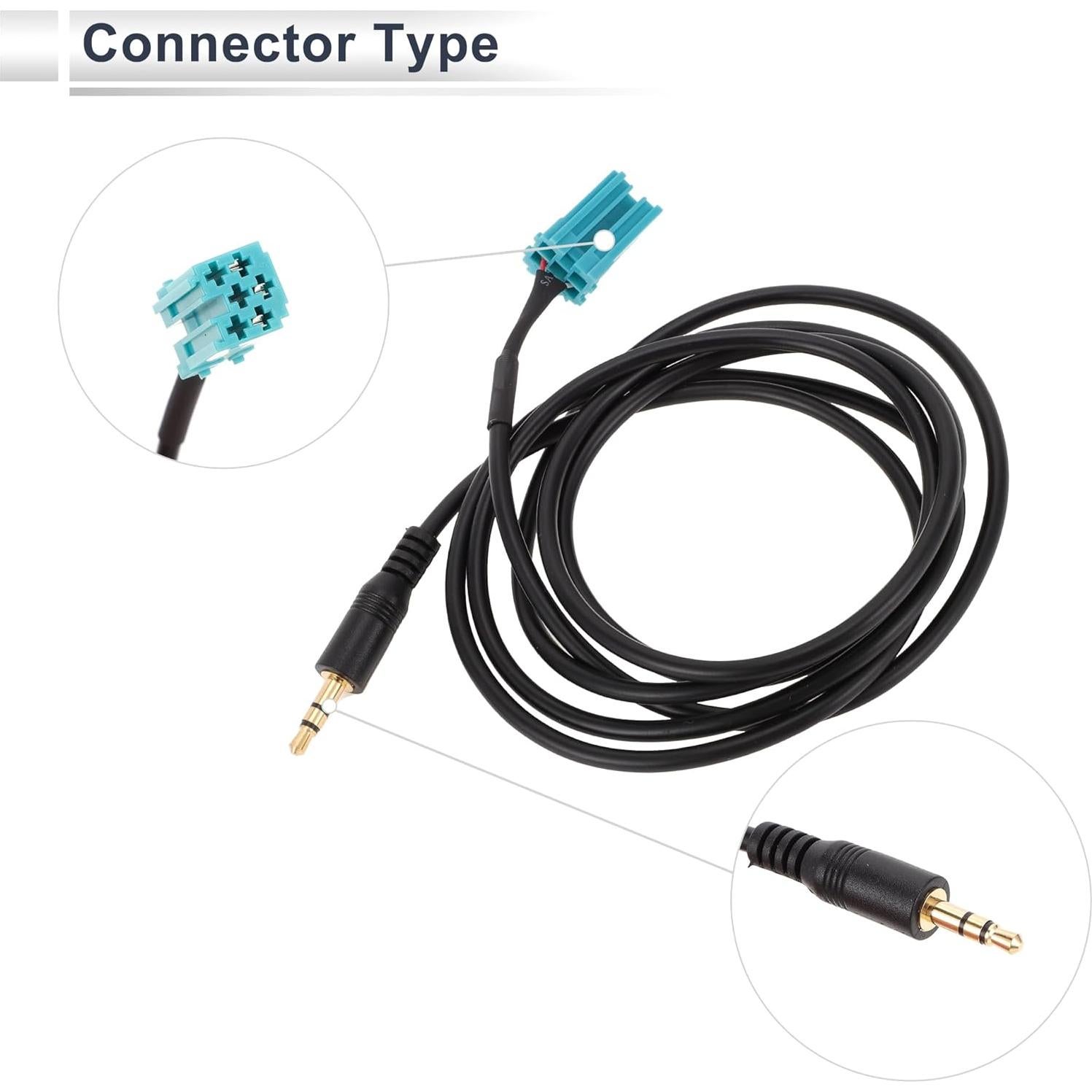 Cable Adaptador de Audio AUX RATCHROLL para Renault Clio Megane 2005-2012