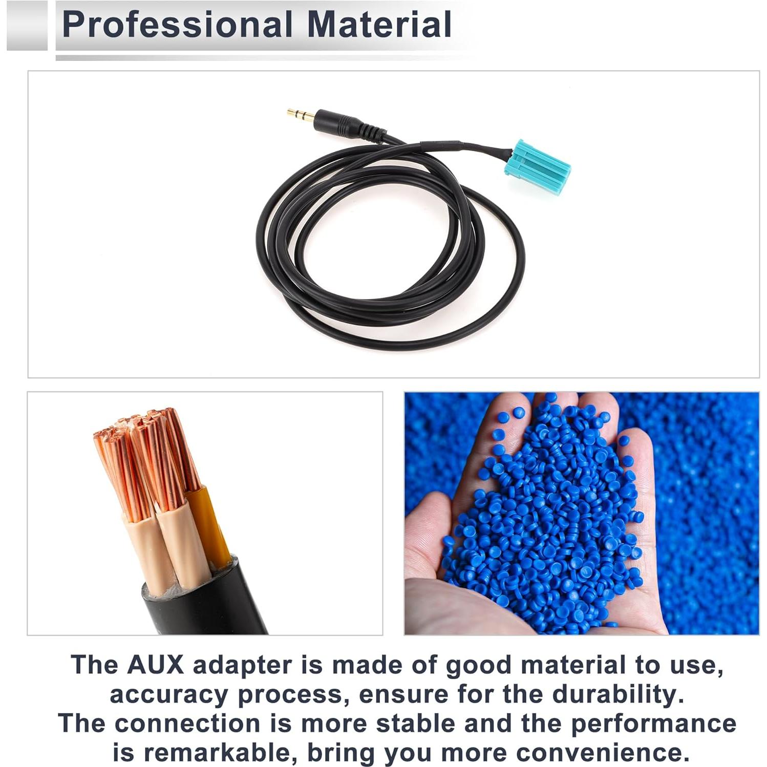 Cable Adaptador de Audio AUX RATCHROLL para Renault Clio Megane 2005-2012