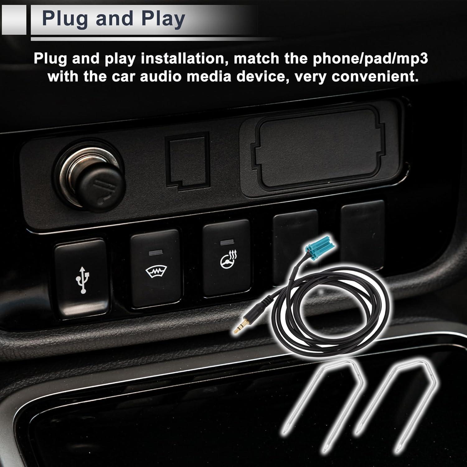 Cable Adaptador de Audio AUX RATCHROLL para Renault Clio Megane 2005-2012