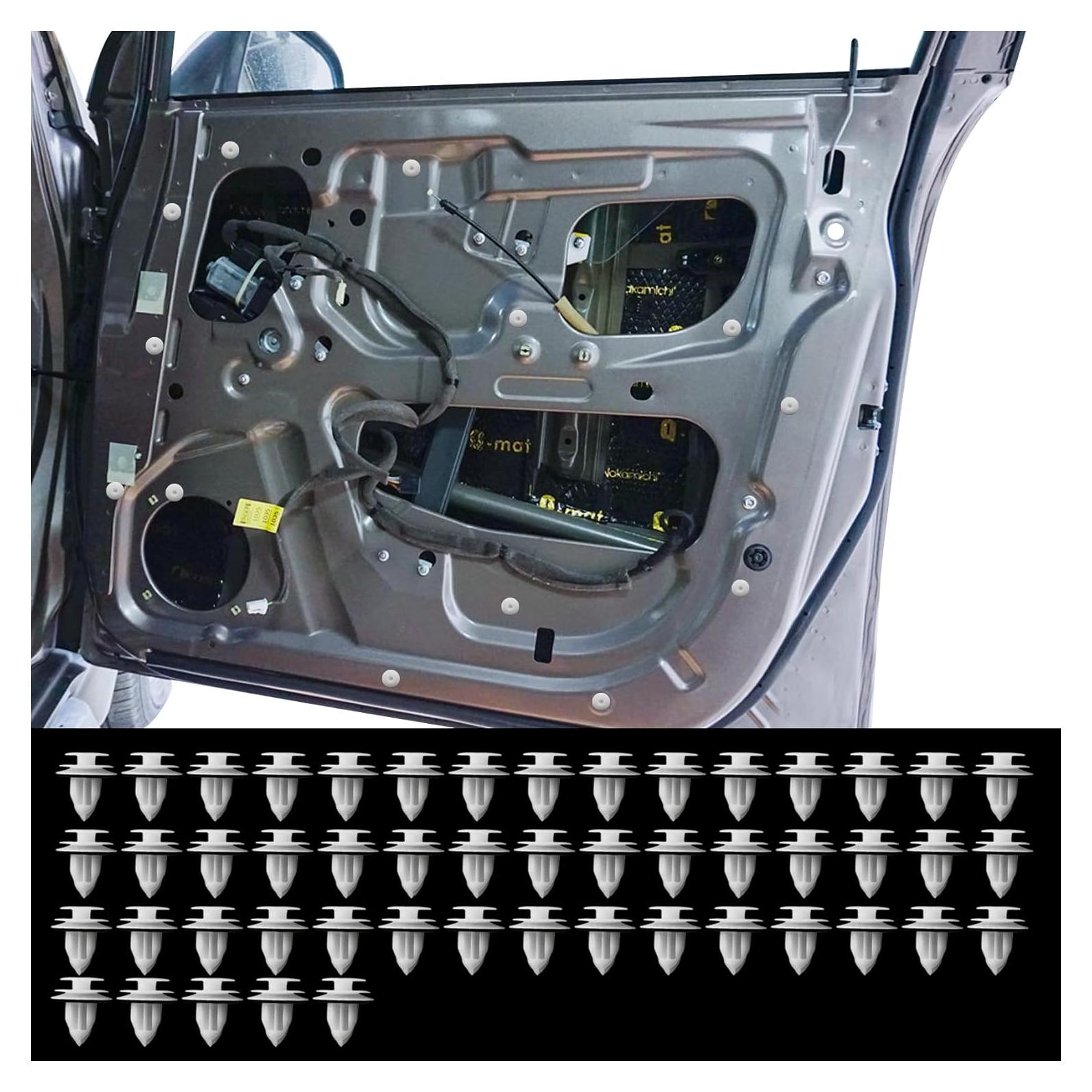 50 Clips de Retención de Panel de Puerta RGOAANC 1.3cm Nylon