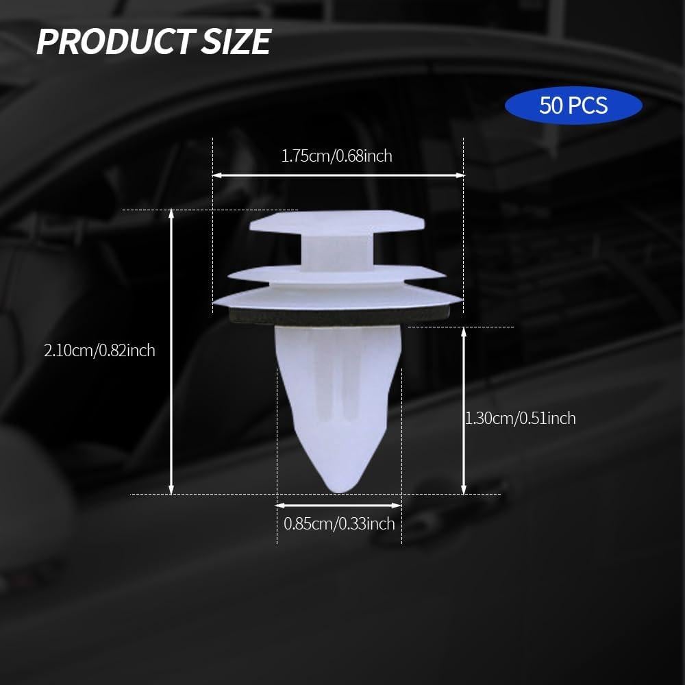 50 Clips de Retención de Panel de Puerta RGOAANC 1.3cm Nylon