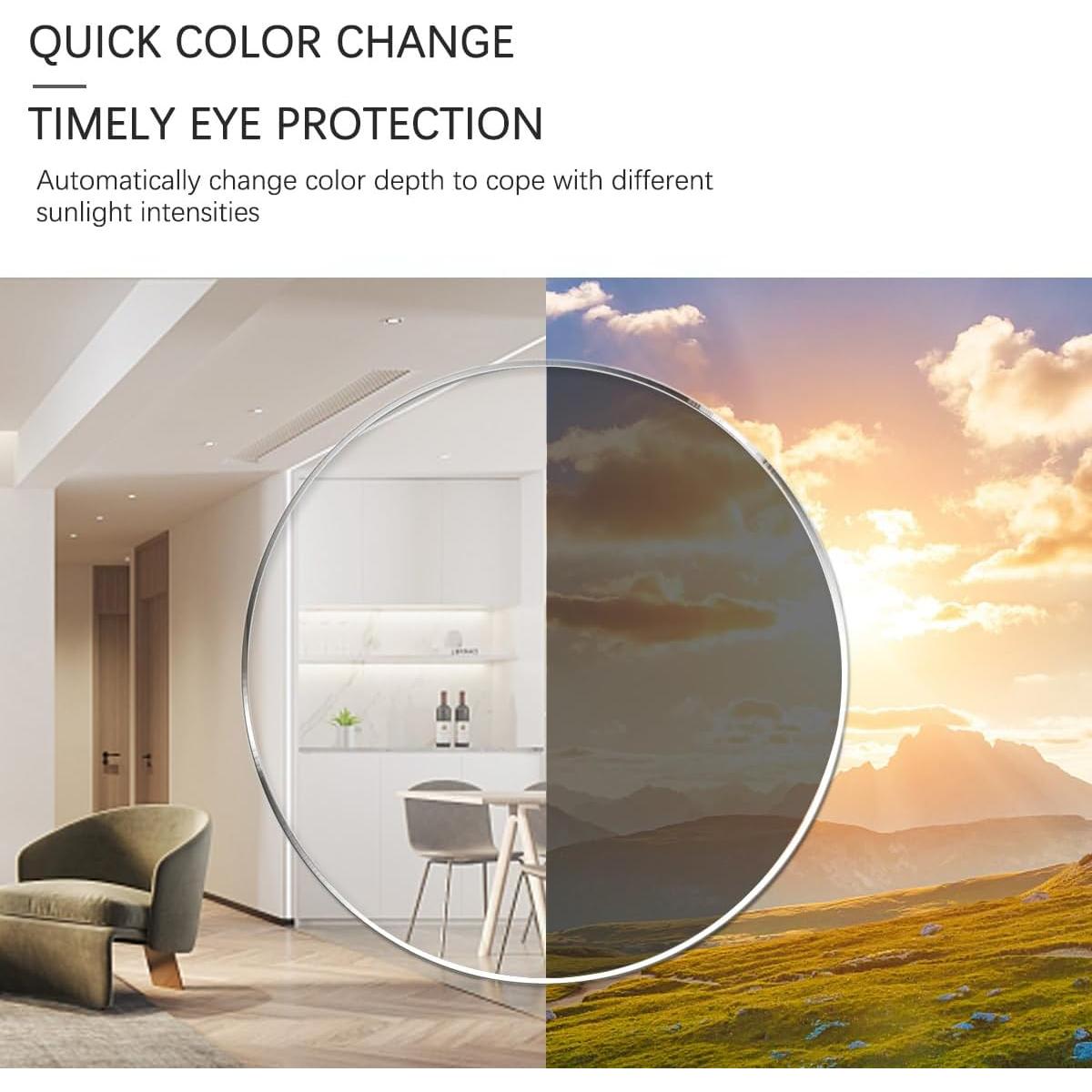 Gafas de Miopía YIMI Fotoquímicas UV400 Unisex Negros