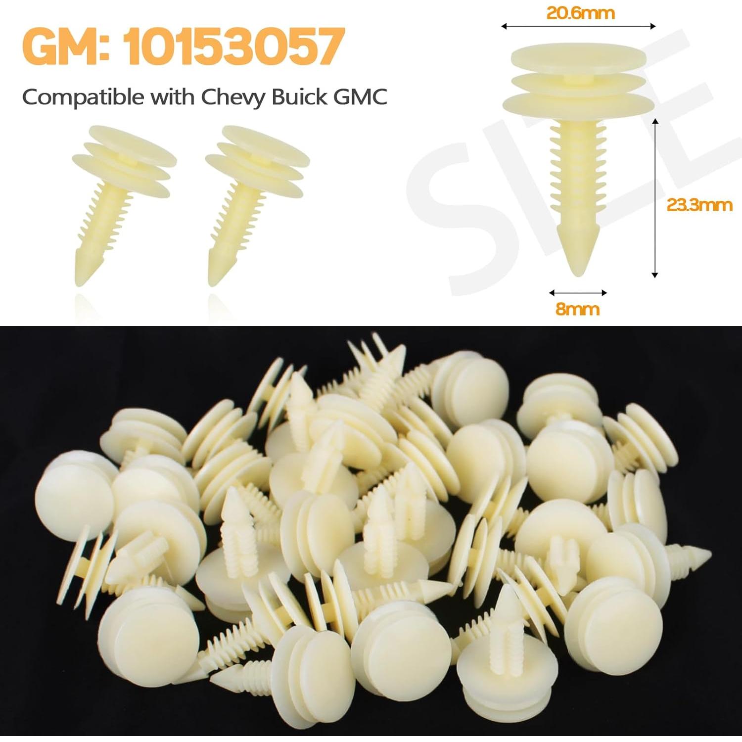 Xislet 120 Piezas Sujetadores de Panel de Puerta GM 10153057