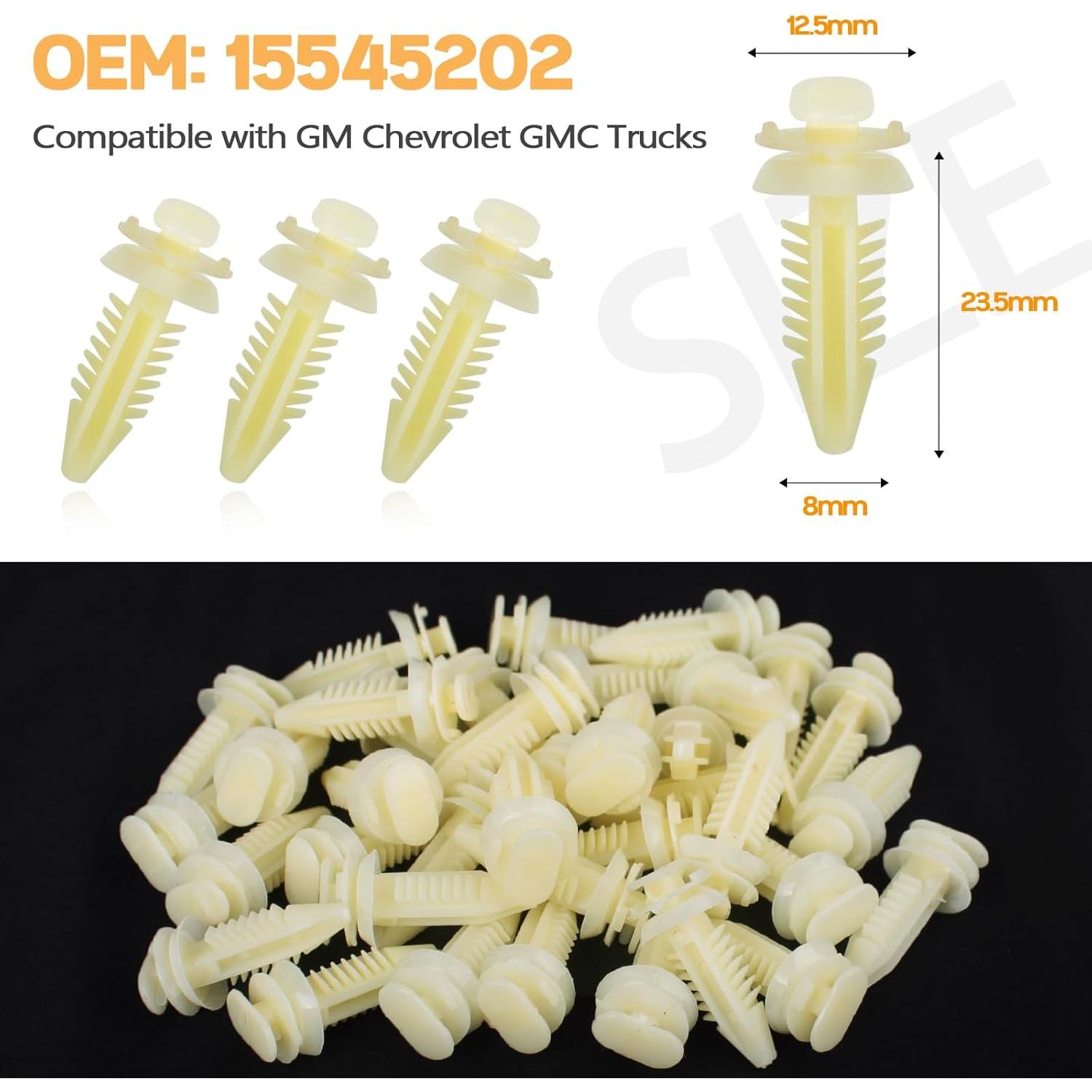 Xislet 120 Piezas Sujetadores de Panel de Puerta GM 10153057