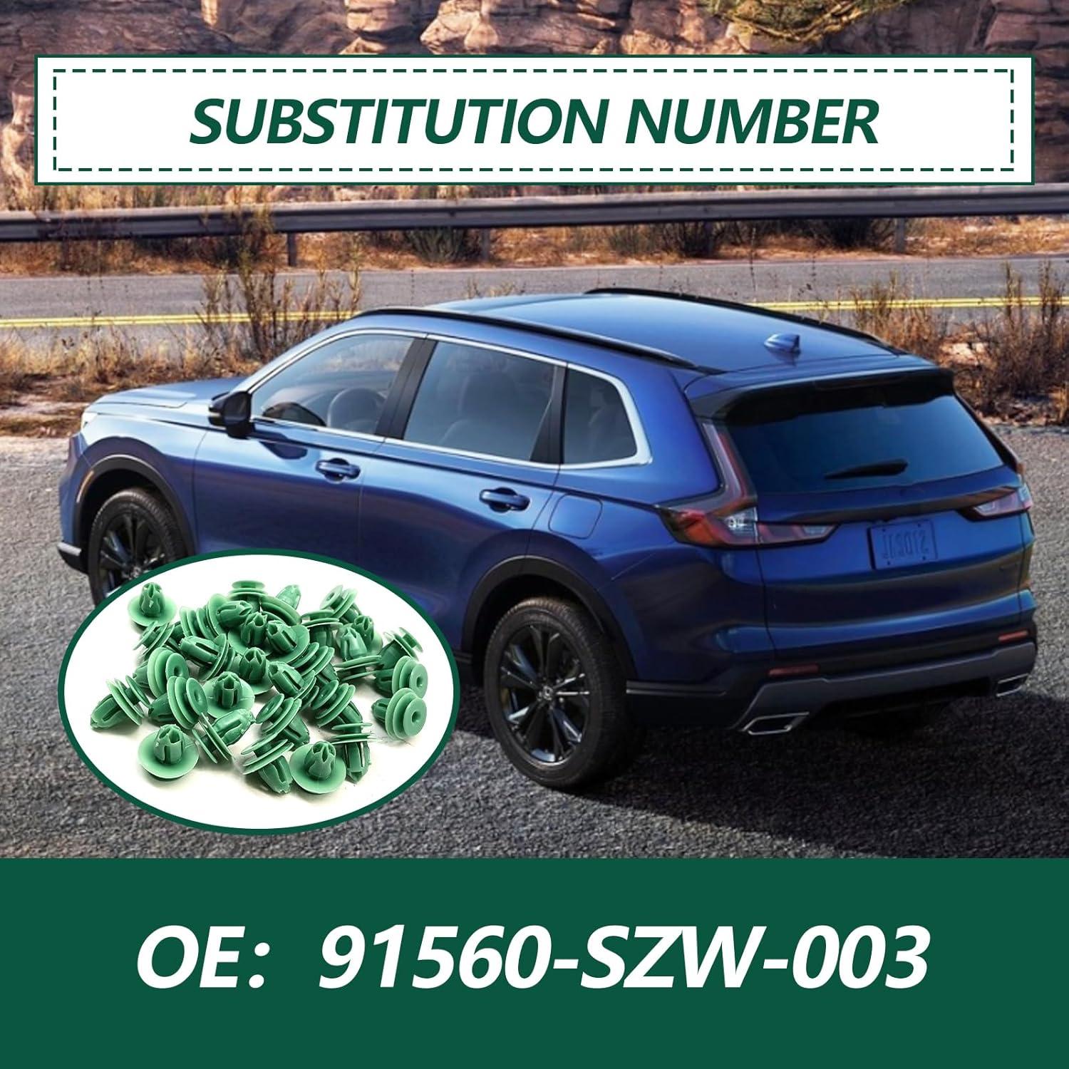 30 Clips de Panel de Puerta Interior Dunviku 91560-SZW-003