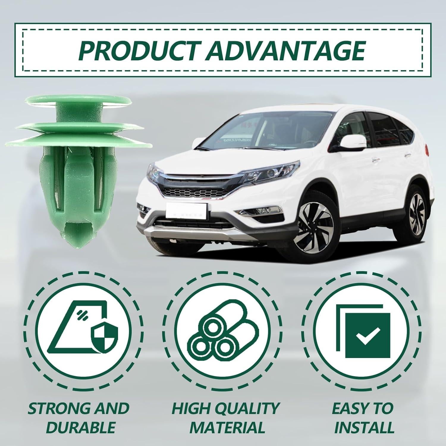 30 Clips de Panel de Puerta Interior Dunviku 91560-SZW-003