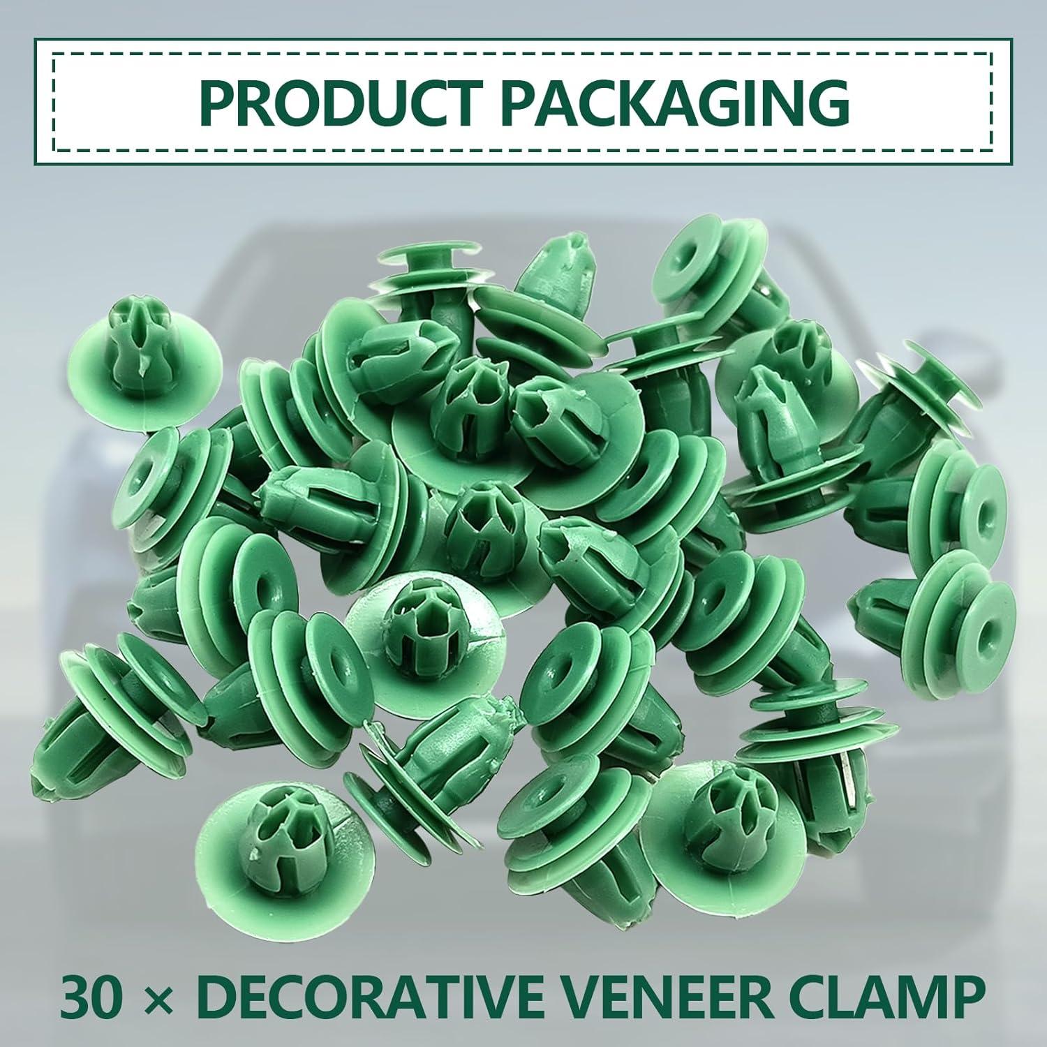 30 Clips de Panel de Puerta Interior Dunviku 91560-SZW-003