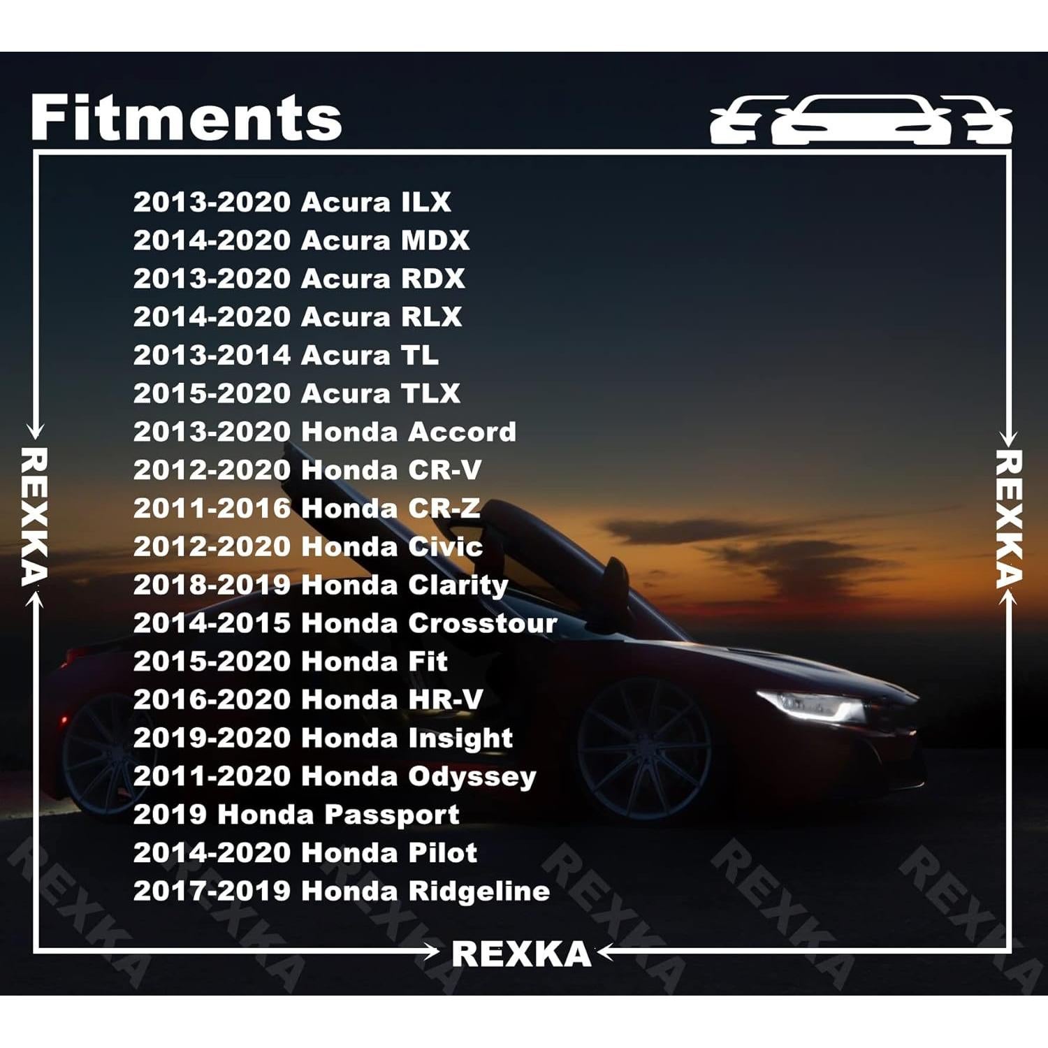 Clips de Retención Rexka 30pcs para Honda y Acura 91560-SZW-003