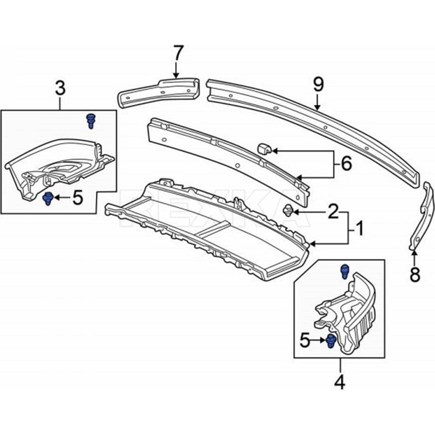 51 Clips de Retención de Panel de Acabado Honda Acura + Herramienta