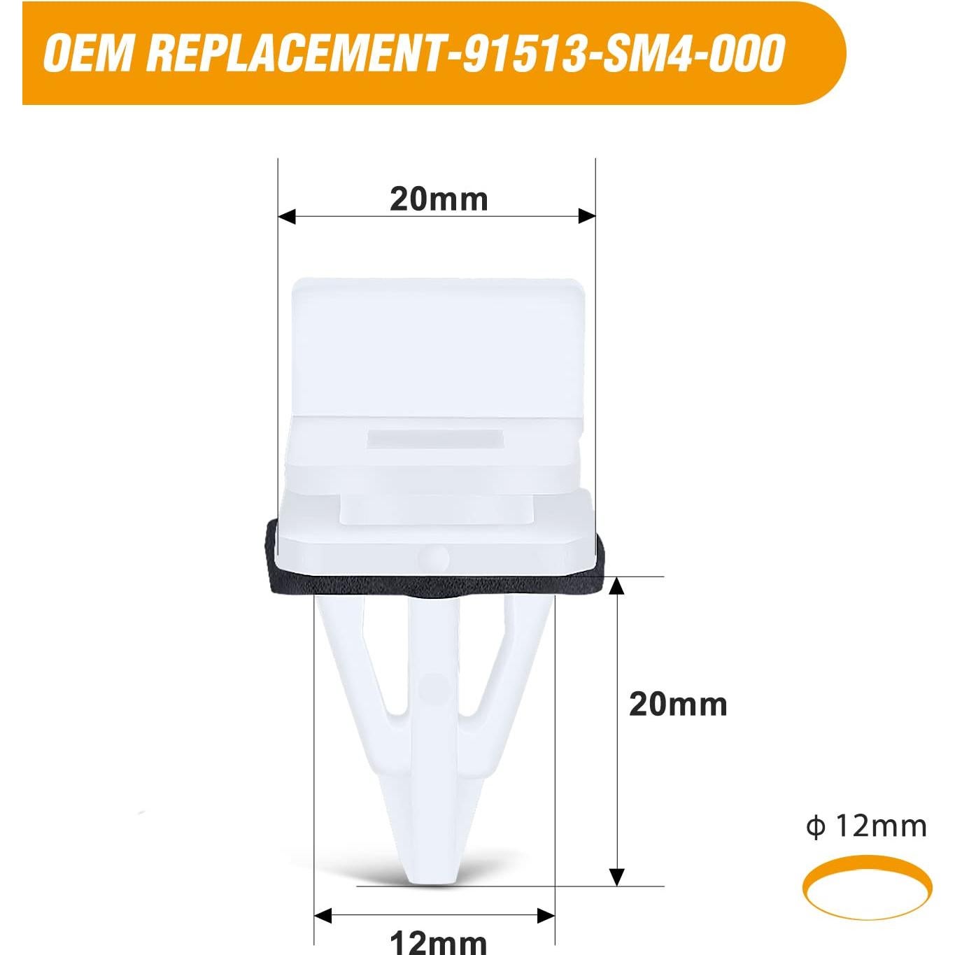 Clips de Moldura de Panel GOOACC 50PCS para Honda Acura