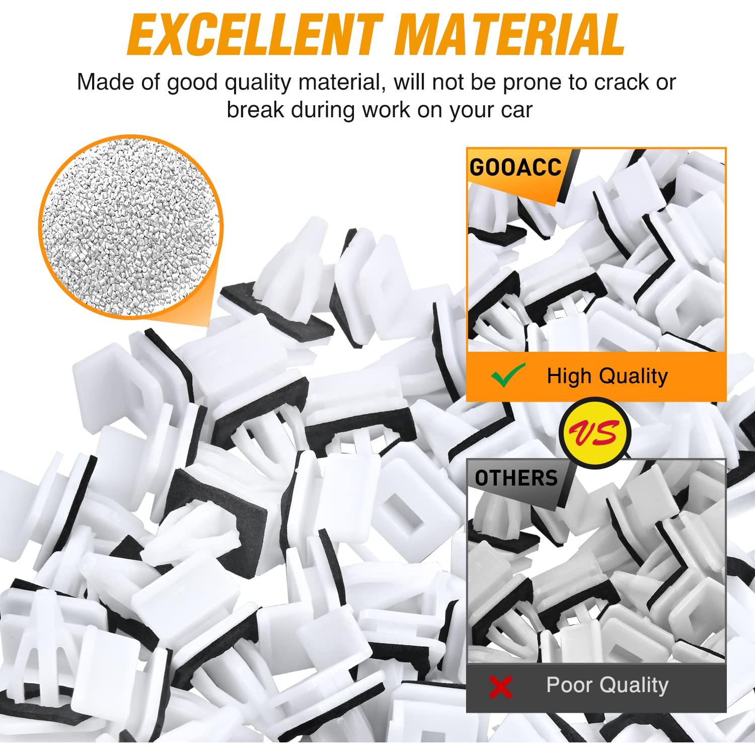 Clips de Moldura de Panel GOOACC 50PCS para Honda Acura