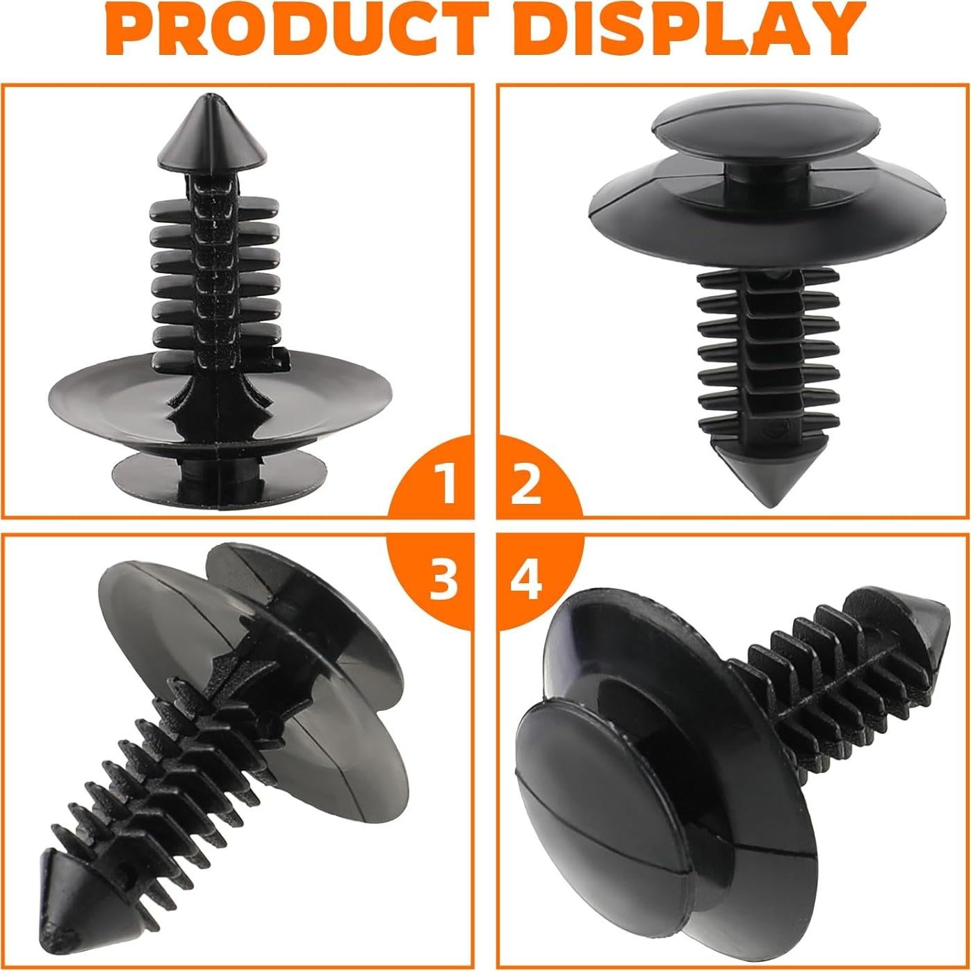 100 Clips de Retención de Panel de Recorte GoaMotors para Ford