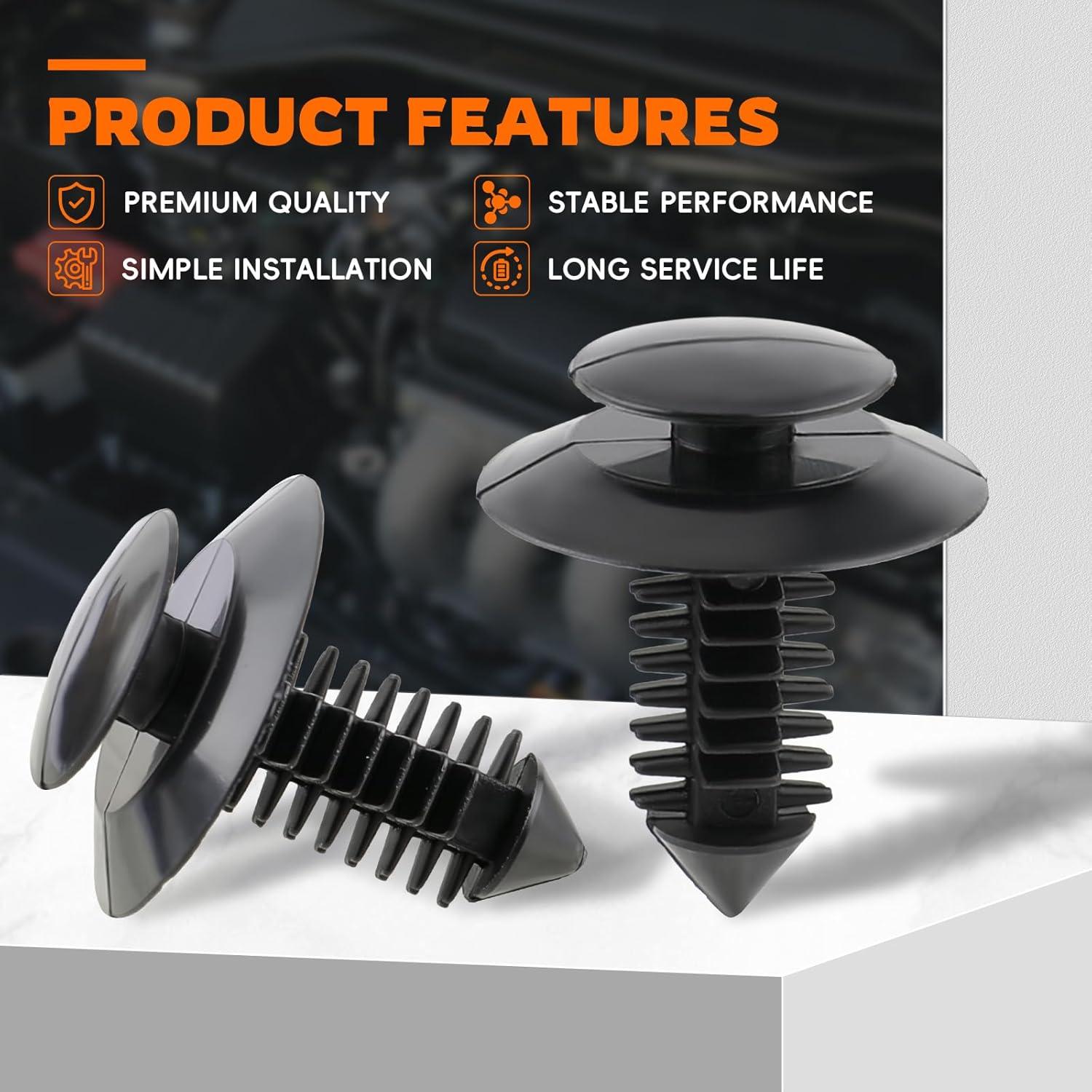 100 Clips de Retención de Panel de Recorte GoaMotors para Ford