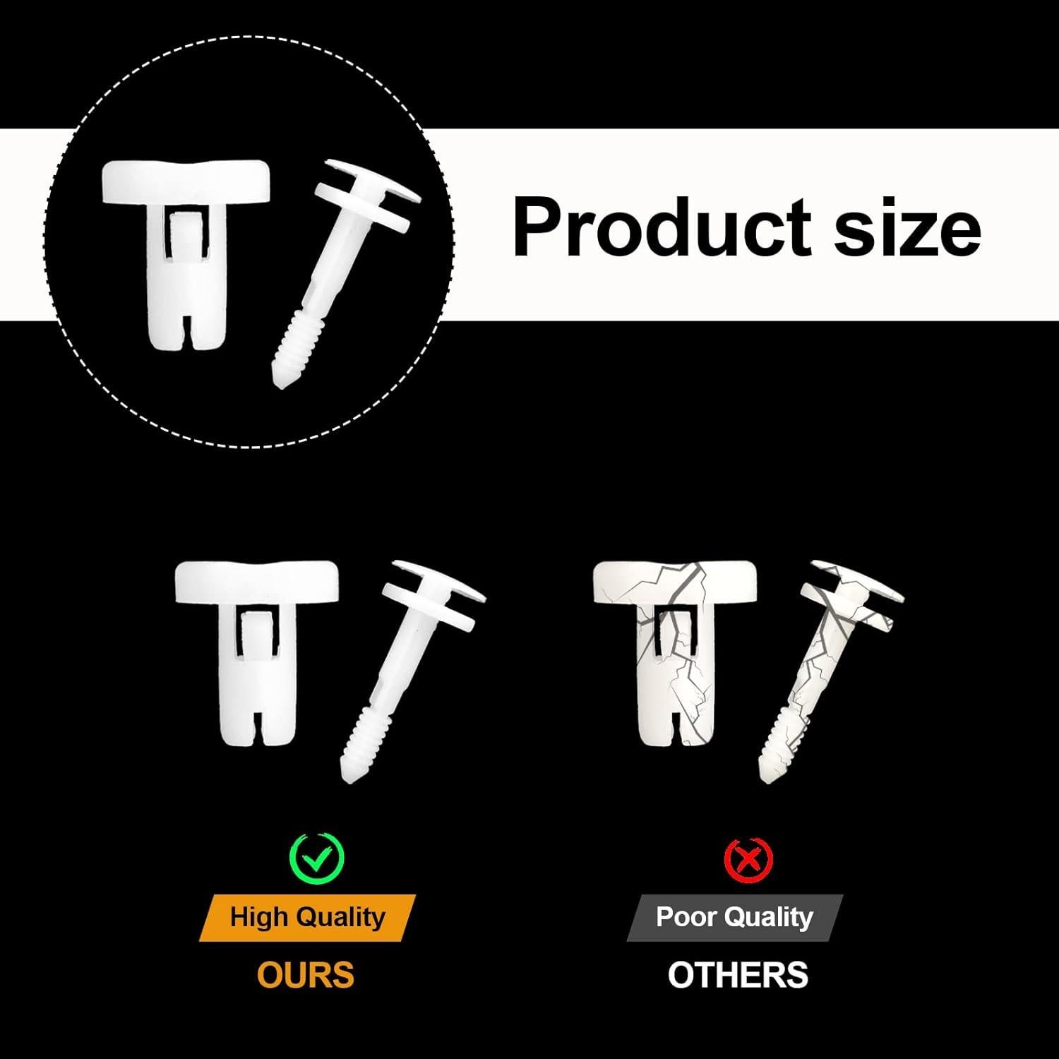 50 Clips de Retención de Panel de Puerta GM TOPCNOEM 15960325