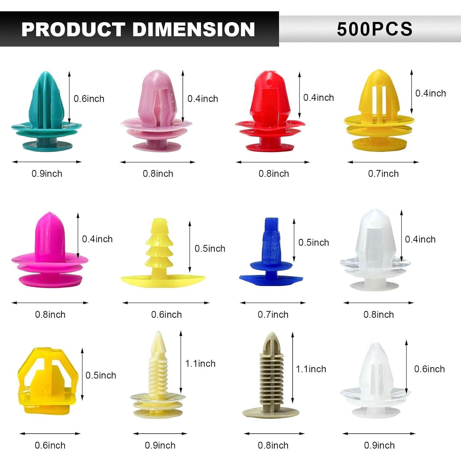 500 Clips Universales para Automóviles NYTKL + Herramienta