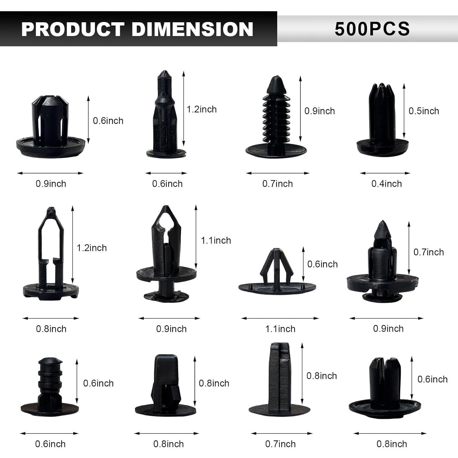 500 Clips Universales para Automóviles NYTKL + Herramienta