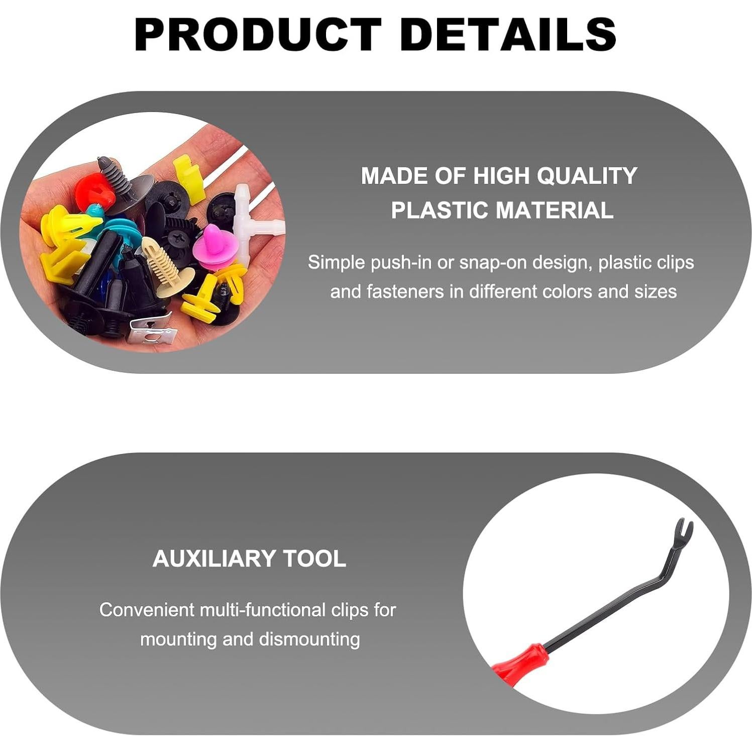 500 Clips Universales para Automóviles NYTKL + Herramienta