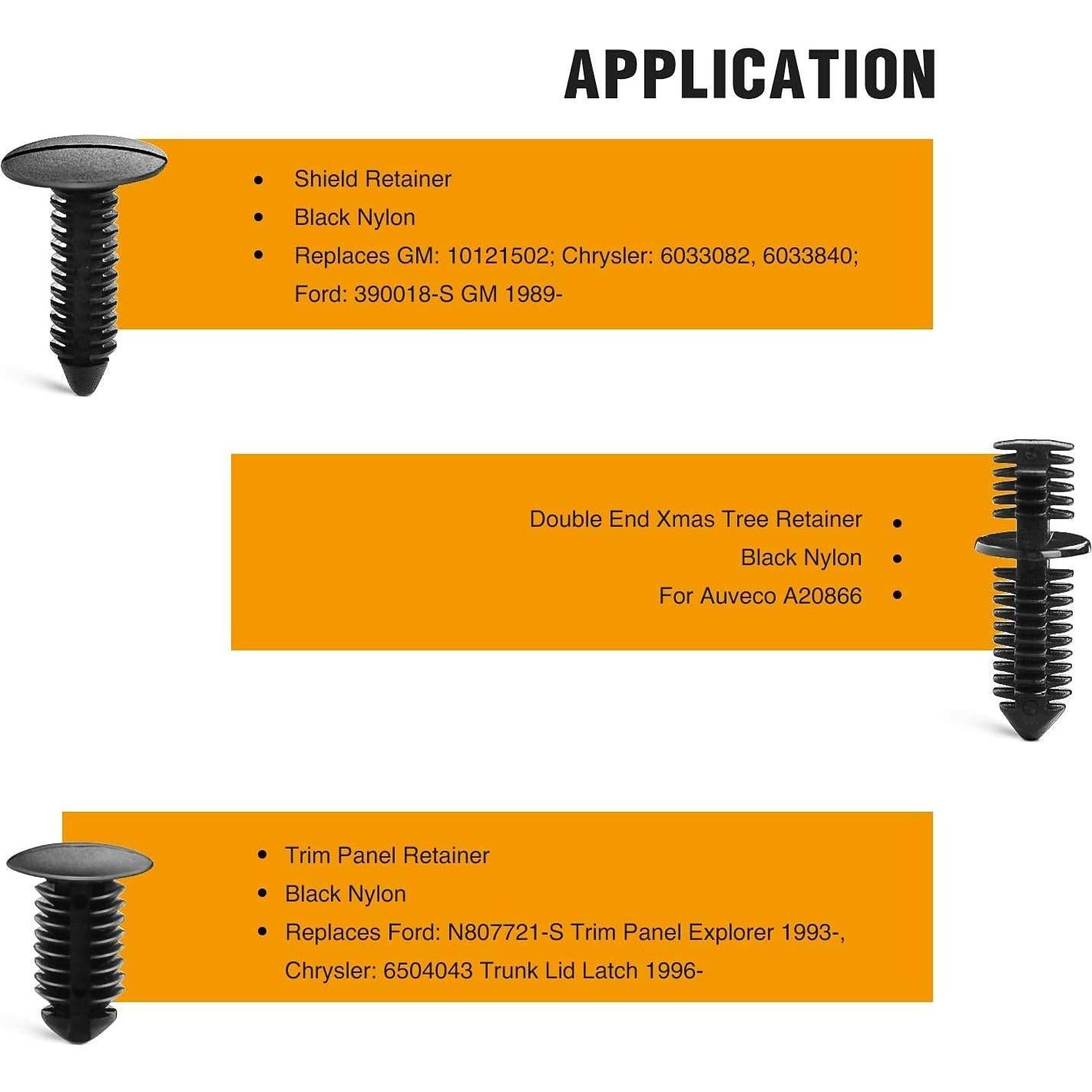 GOOACC 146 Piezas Clips de Retención de Nylon para Auto