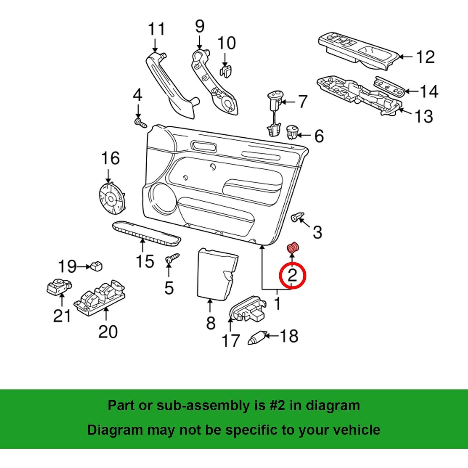 Sujetadores de Panel de Recorte OAUTOO 25pcs para VW 3B0-868-243