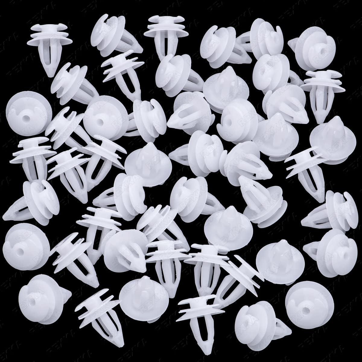 Clips de Panel de Puerta Rexka 50pcs Nylon Blanco BMW