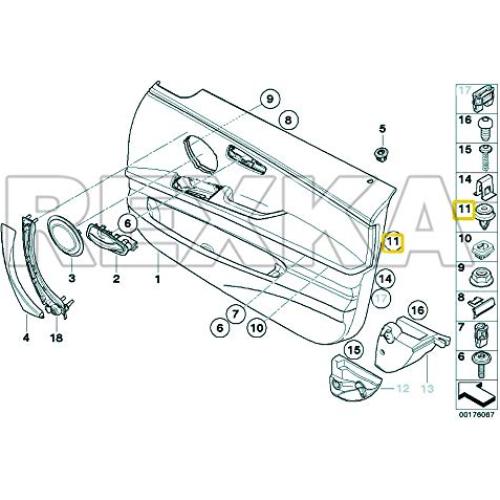 20 Clips de Retención de Panel de Recorte BMW MINI Yongtao