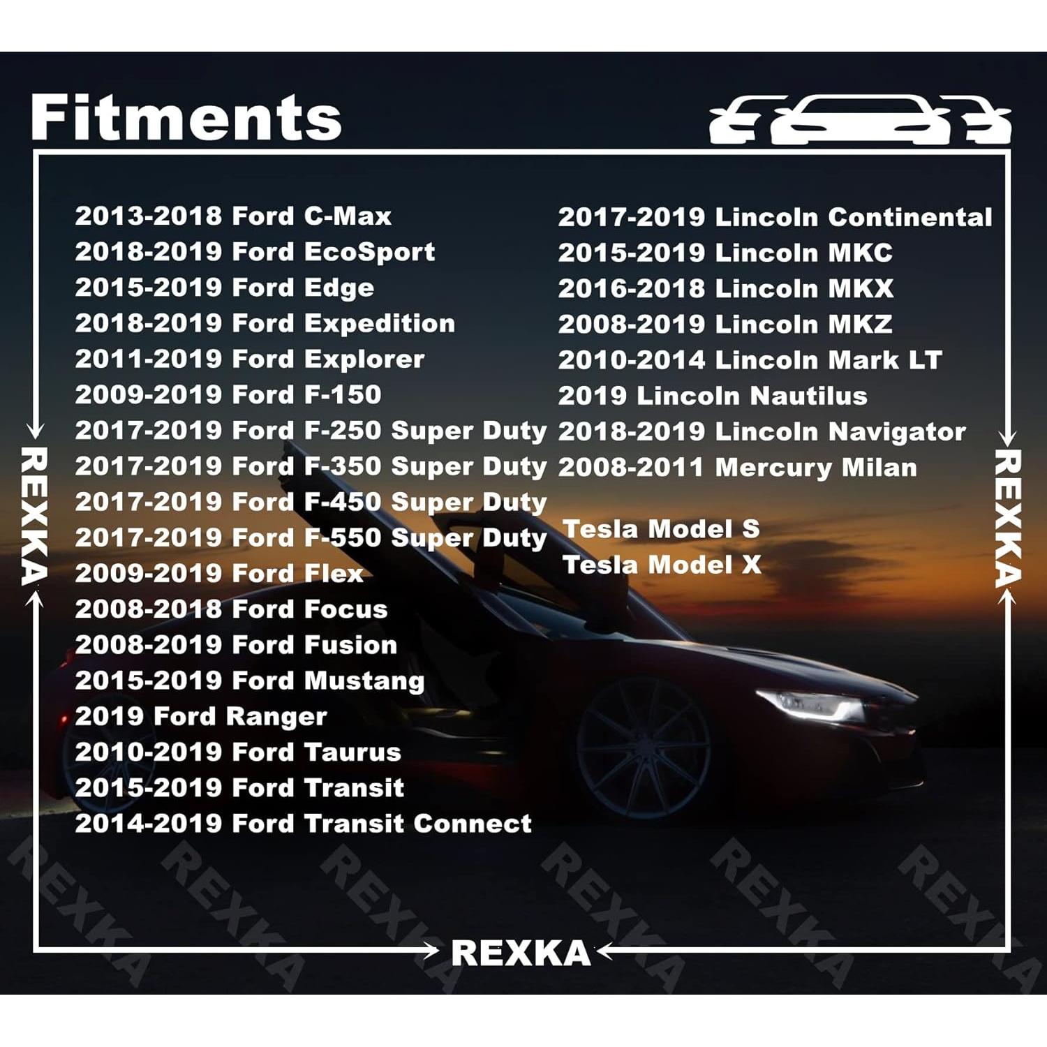 Retenedores de Recorte Frontal Rexka 10pcs para Ford y Lincoln