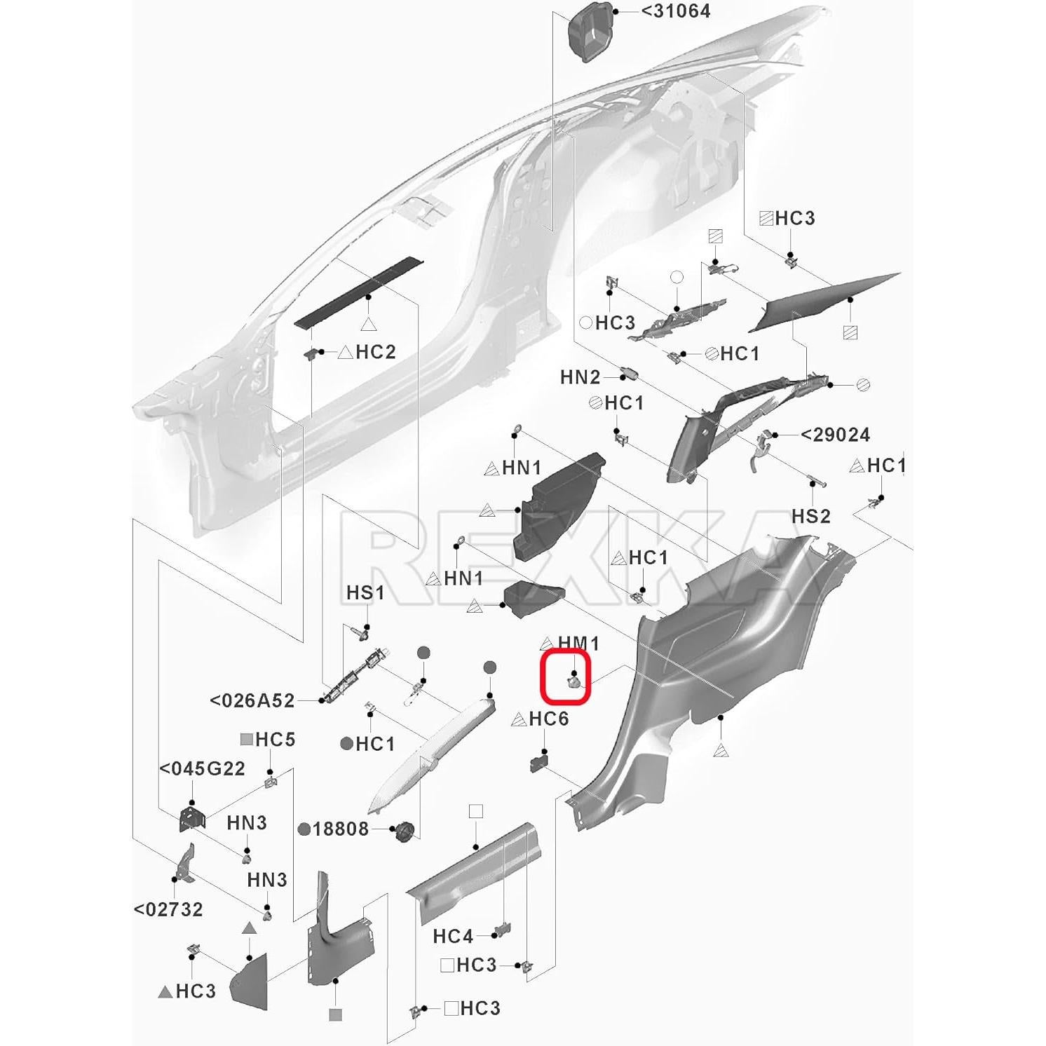 Retenedores de Recorte Frontal Rexka 10pcs para Ford y Lincoln
