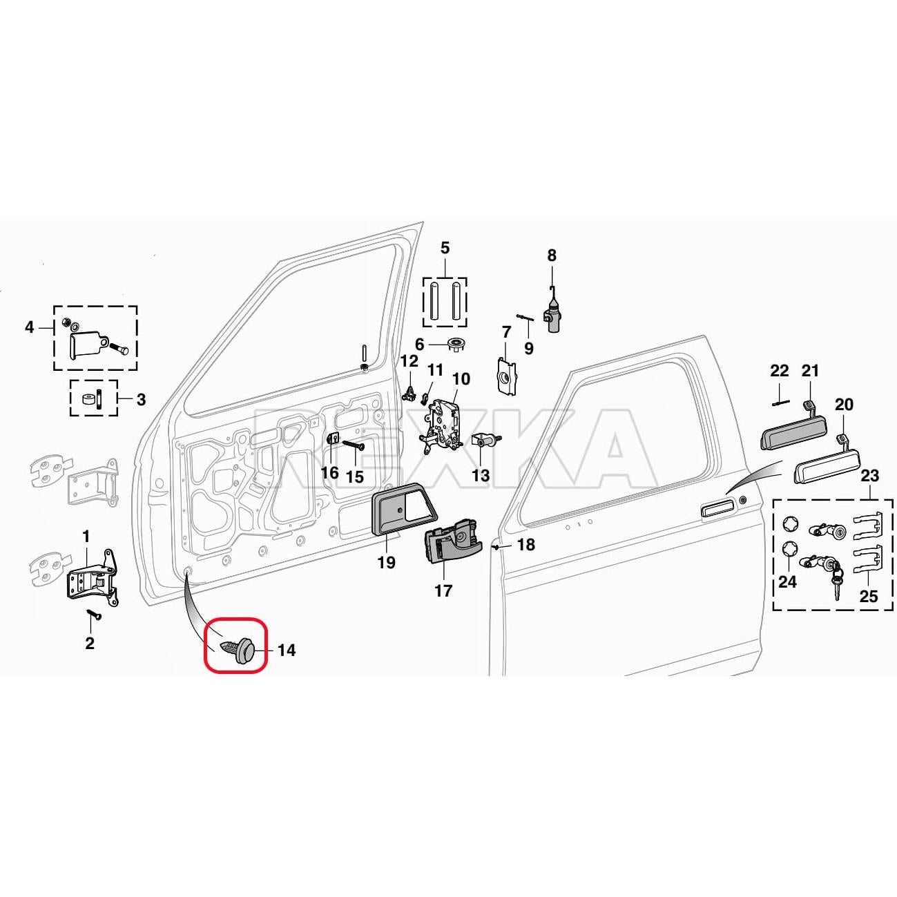 Clips de Retención de Paneles de Puerta Rexka 51pcs para Ford