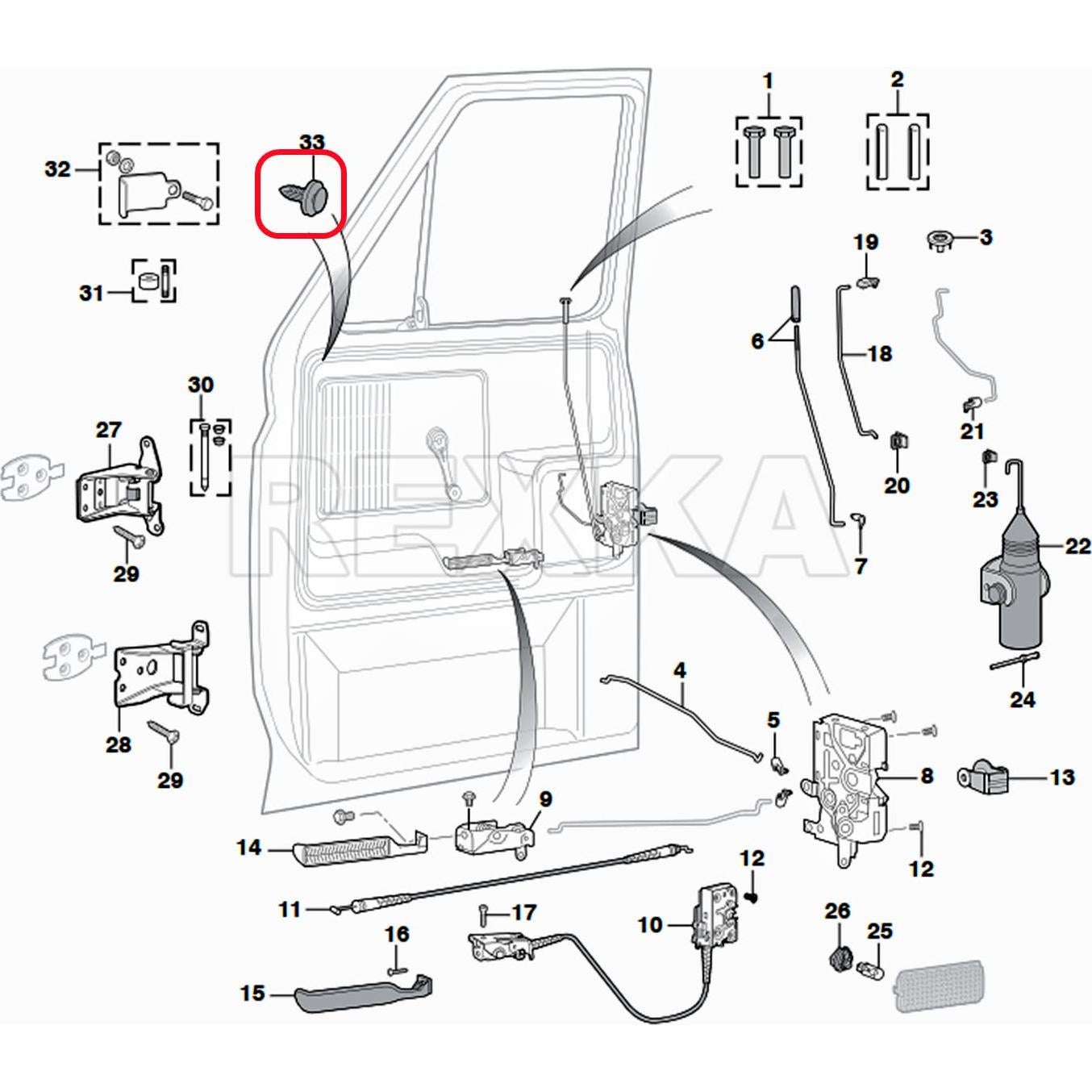 Clips de Retención de Paneles de Puerta Rexka 51pcs para Ford