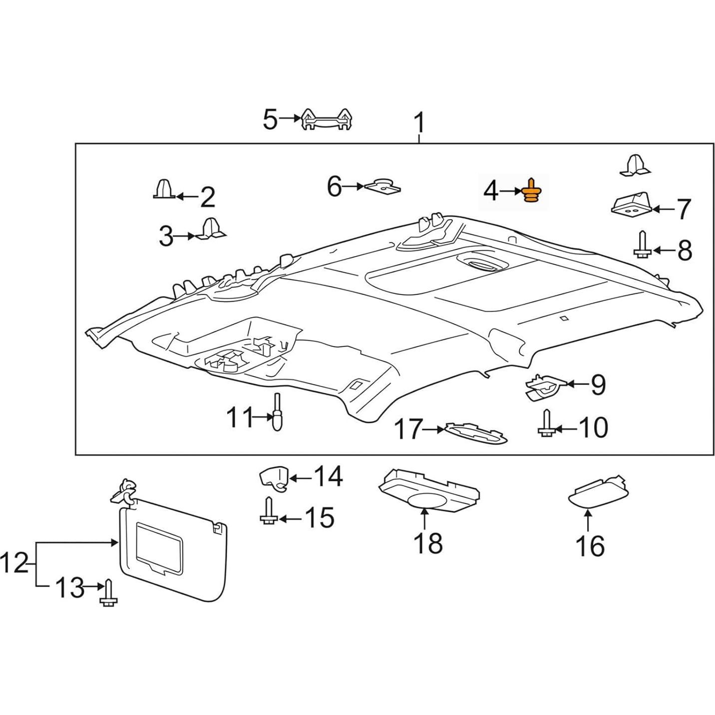 30 Clips de Retención Panel de Recorte Puerta Ford/Tesla 9mm