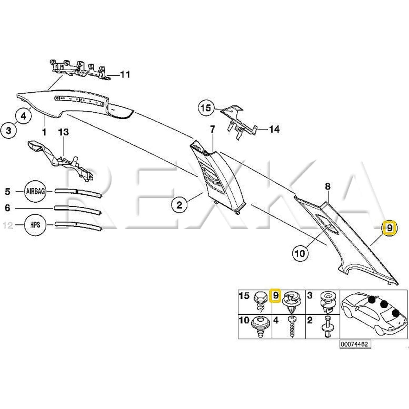 Clips de Panel de Puerta BMW Rexka 101pcs + Herramienta