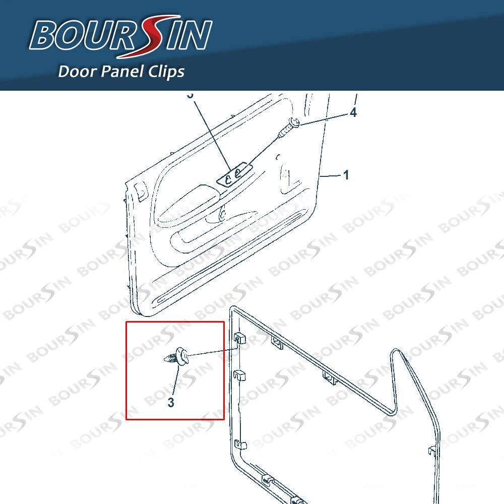 Sujetadores de panel de puerta BOURSIN Nylon amarillo 30 unidades