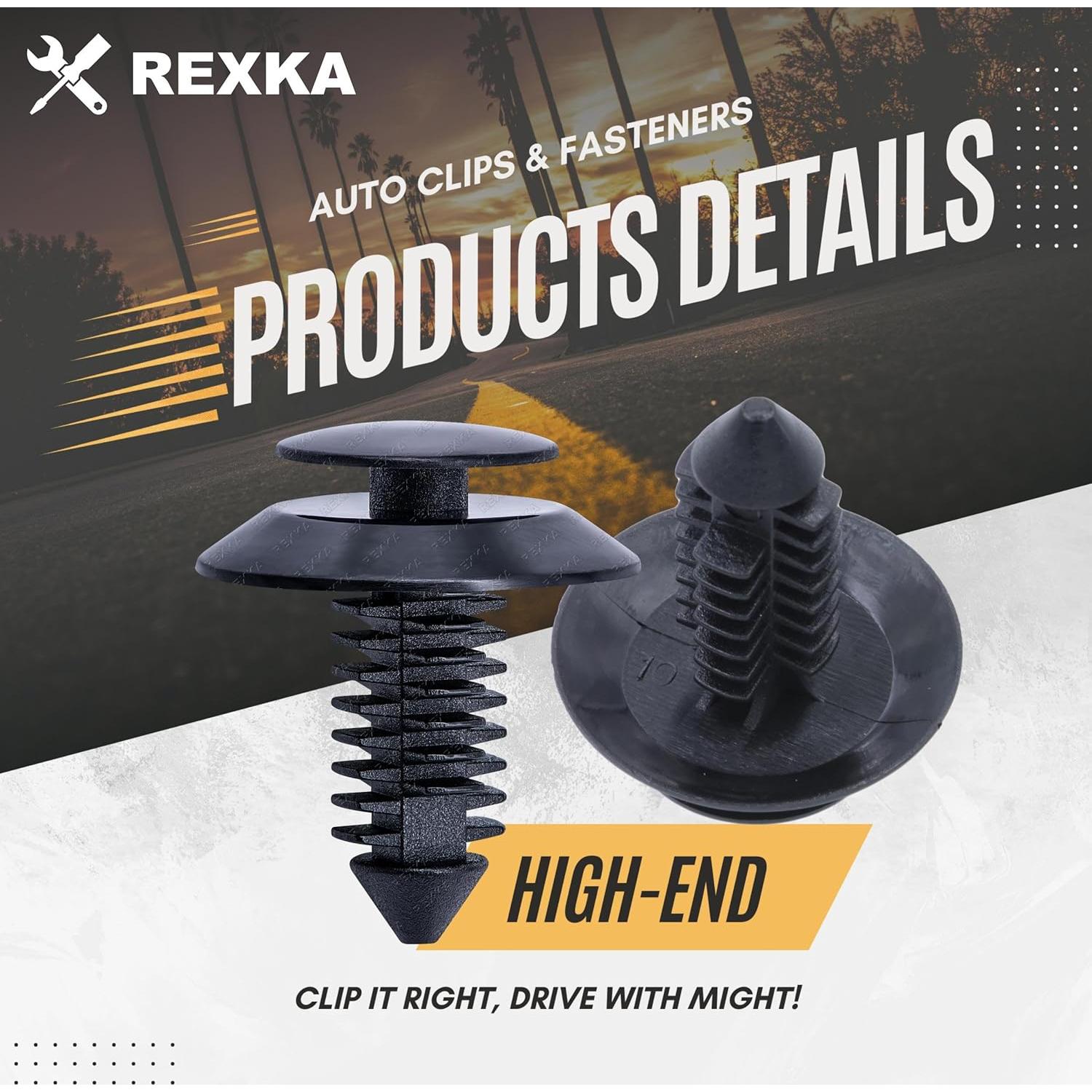 Clips de Retención de Panel de Puerta Rexka 50pcs para Ford