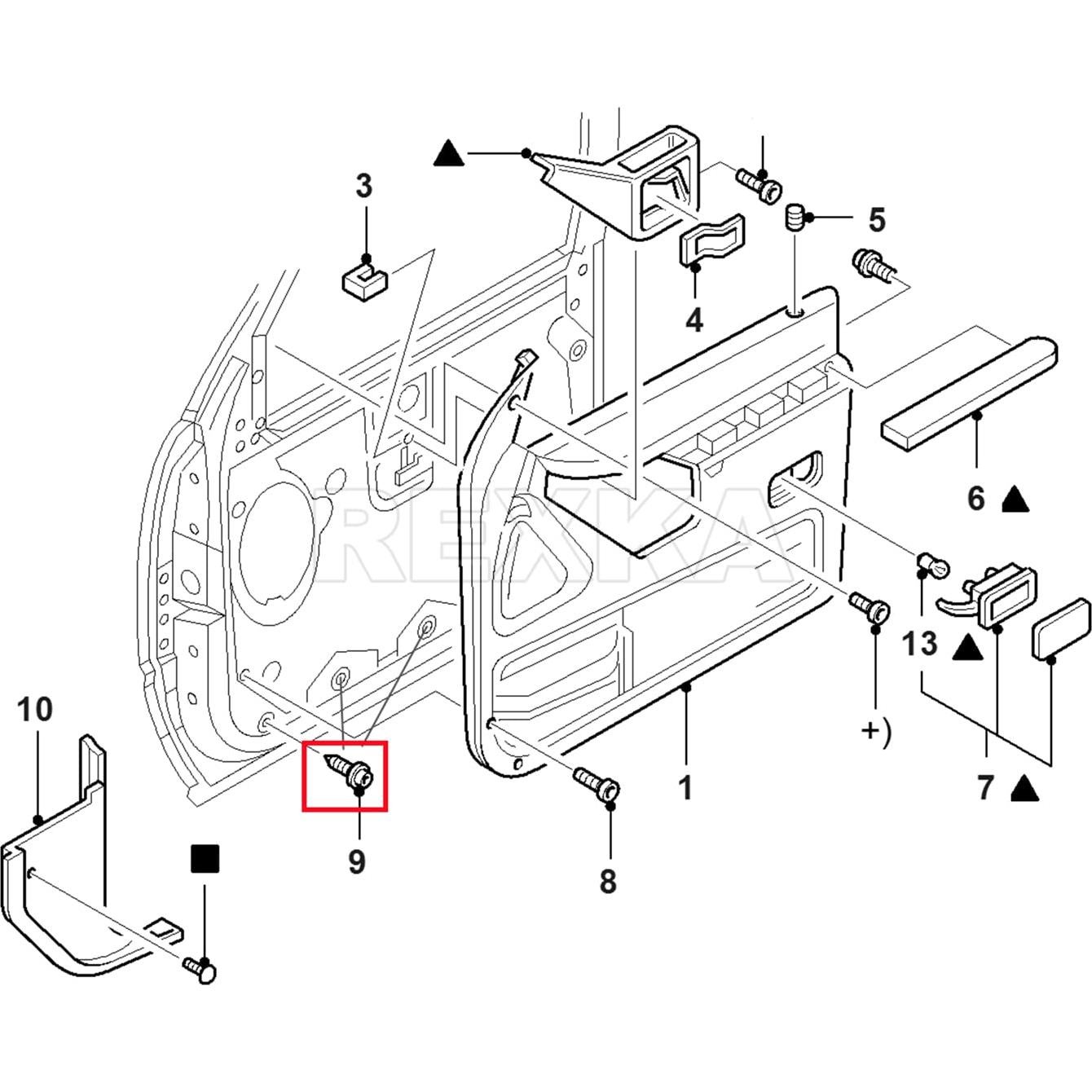 Clips de Retención de Panel de Puerta Rexka 50pcs para Ford