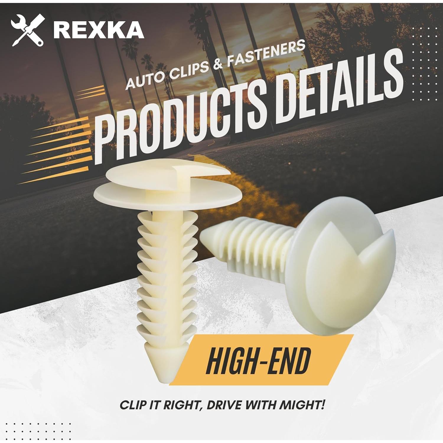 Rexka 50 Clips de Retención para Paneles Chevrolet y GMC