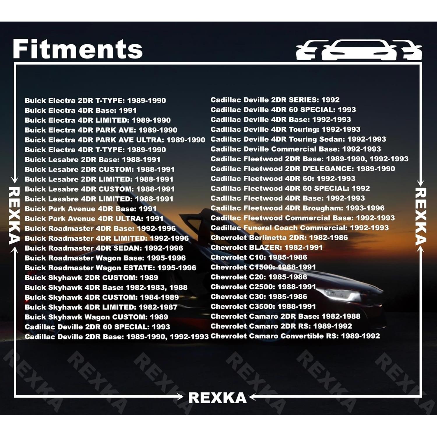 Rexka 50 Clips de Retención para Paneles Chevrolet y GMC