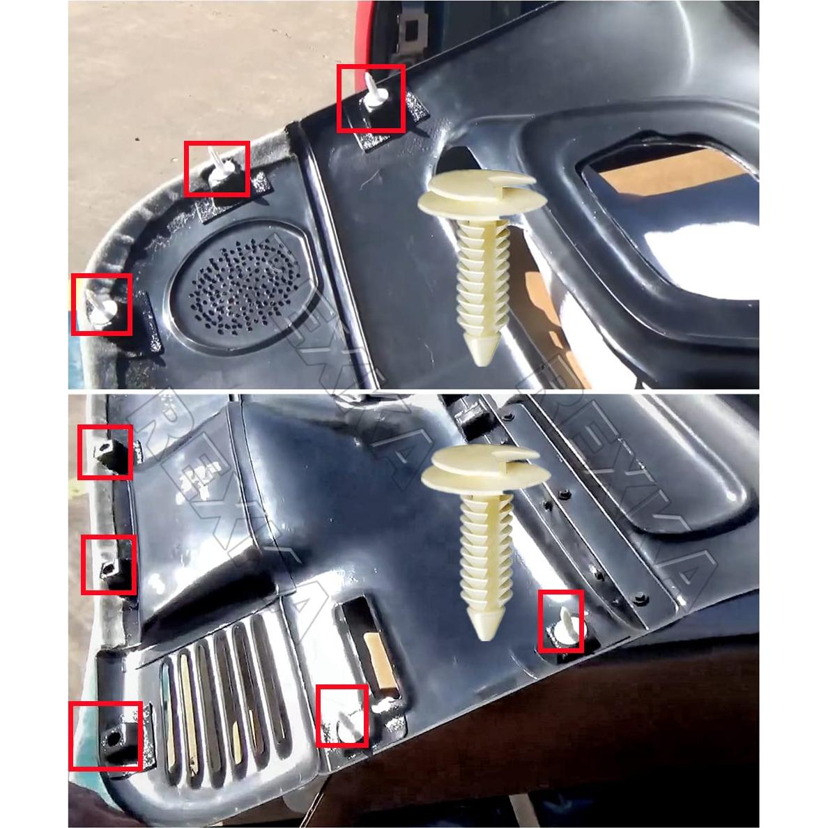 Rexka 50 Clips de Retención para Paneles Chevrolet y GMC