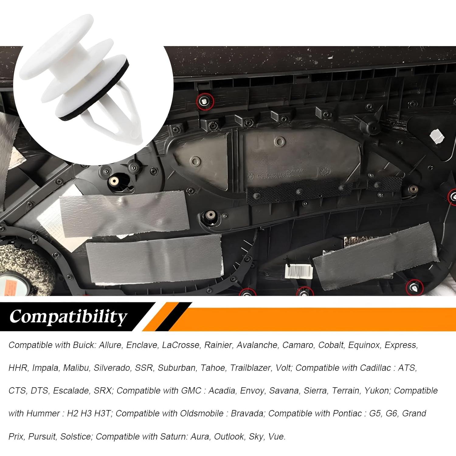 30 Clips de Retención de Panel de Recorte de Puerta TNAIYH