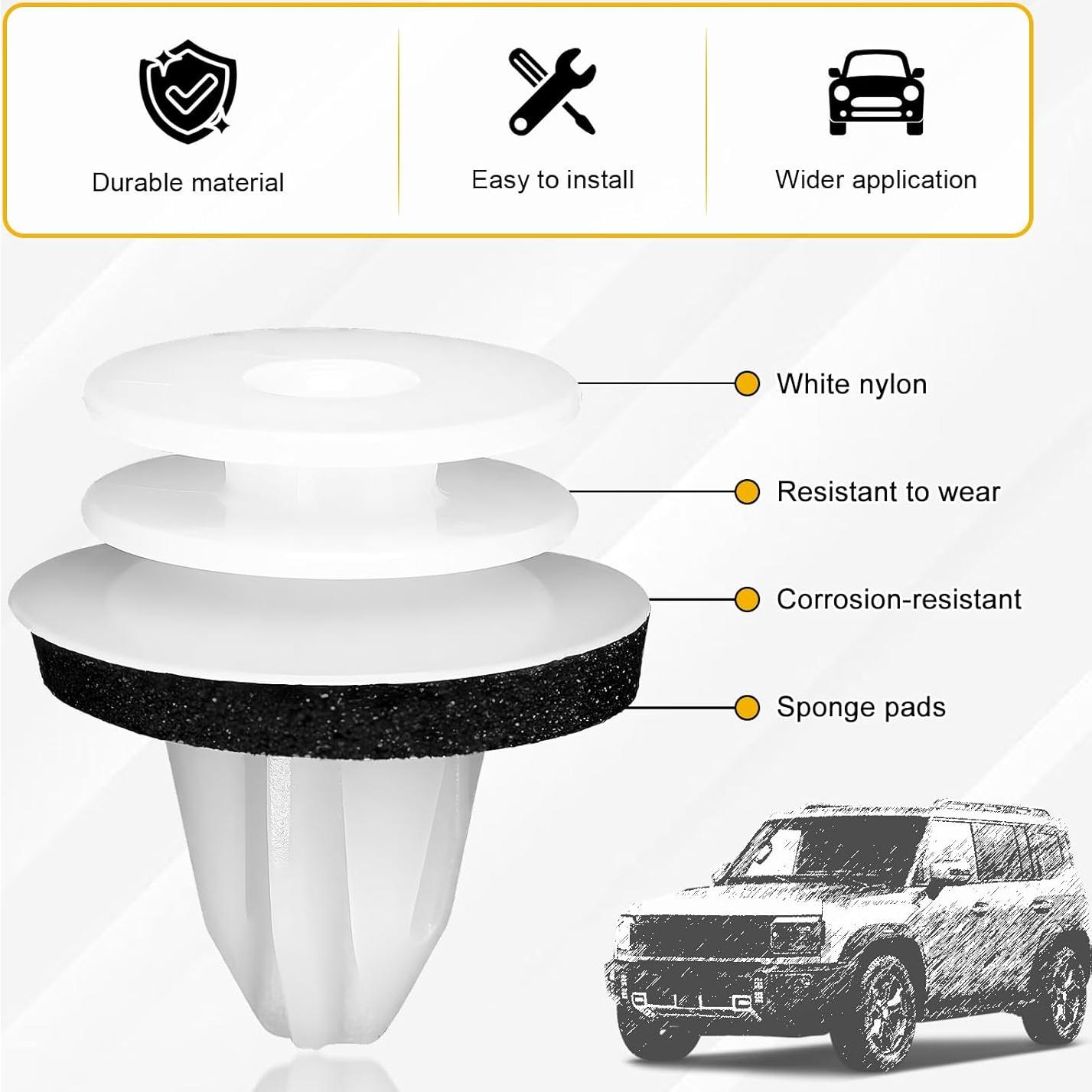 30 Sujetadores de Panel de Recorte de Puerta SOMUCH 13-18mm