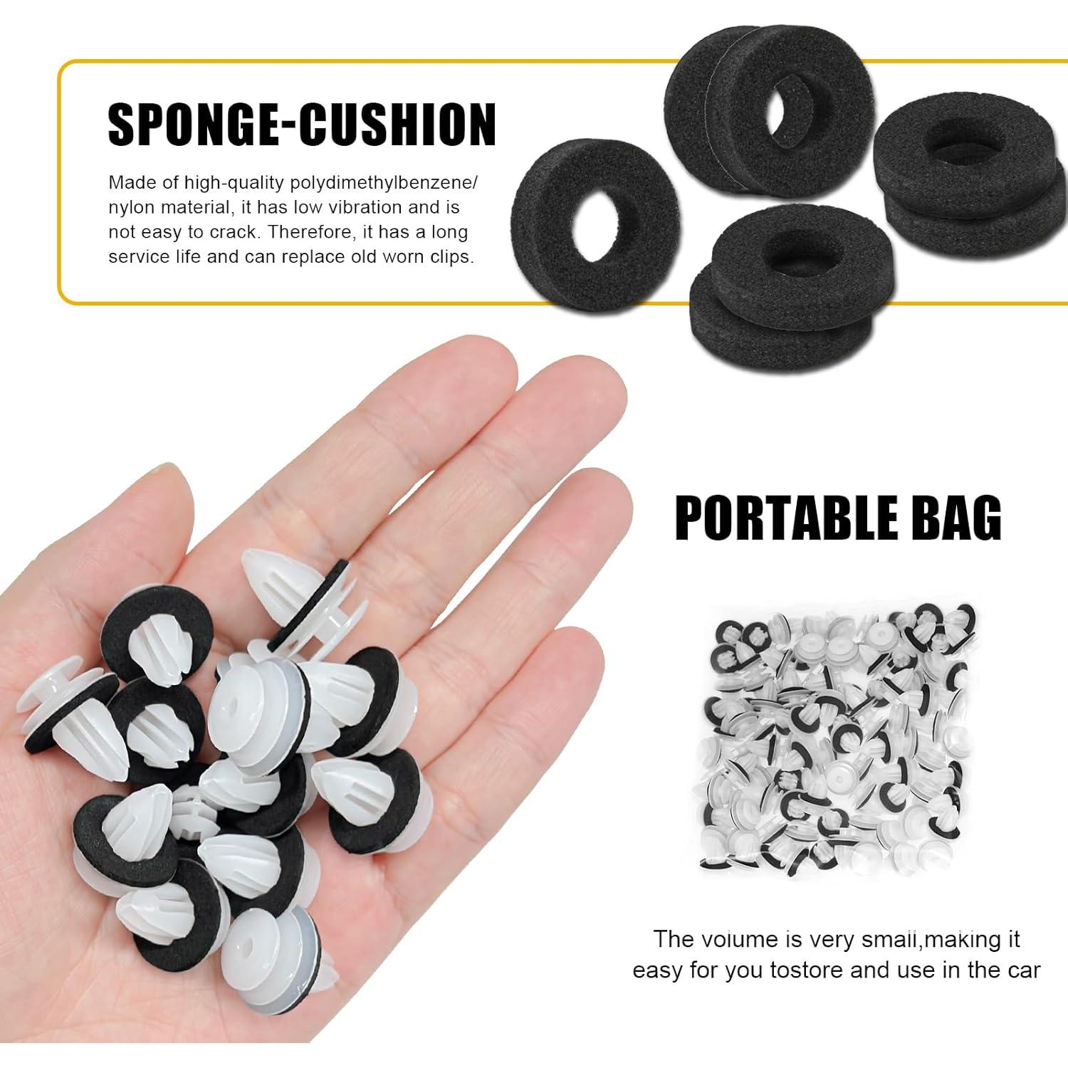 30 Sujetadores de Panel de Recorte de Puerta SOMUCH 13-18mm