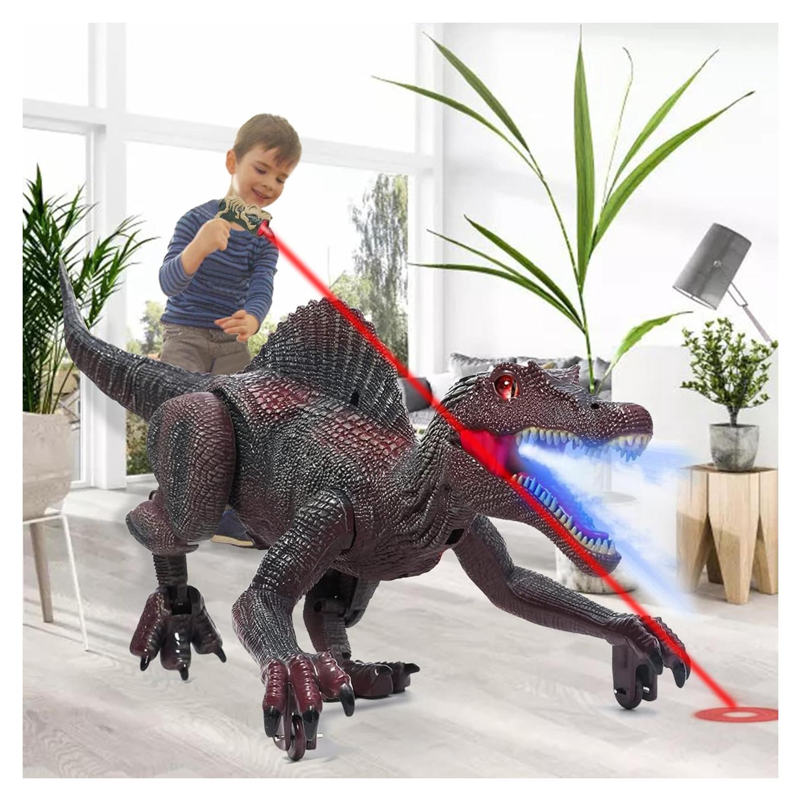 Dinosaurio Spinosaurus Control Remoto RICHGV con Luz y Sonido