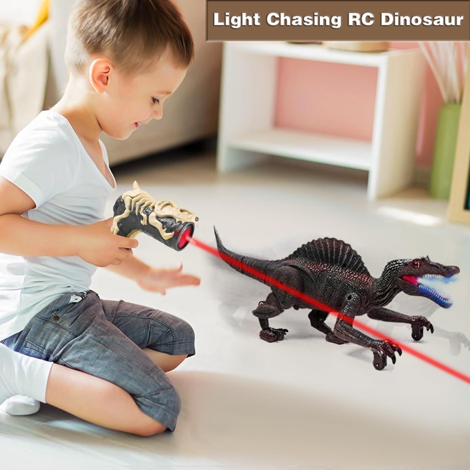 Dinosaurio Spinosaurus Control Remoto RICHGV con Luz y Sonido