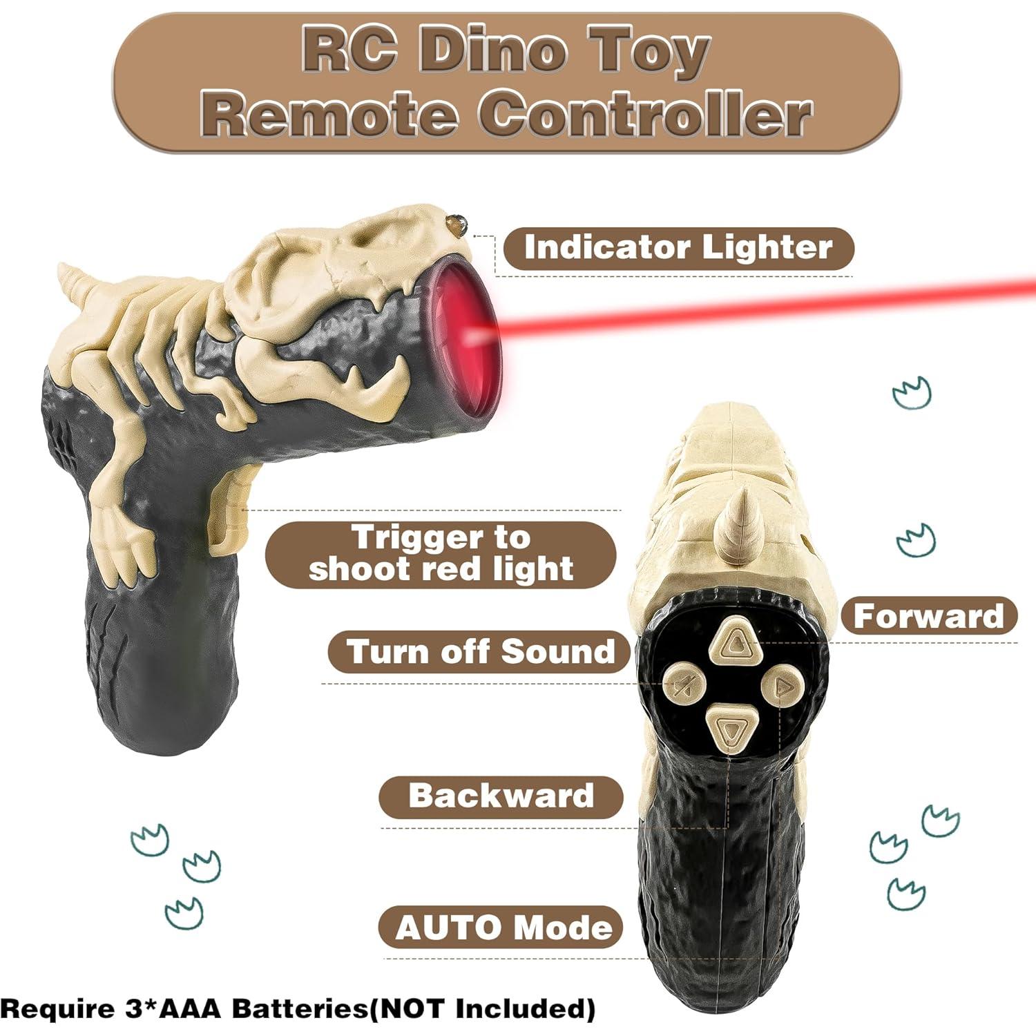 Dinosaurio Spinosaurus Control Remoto RICHGV con Luz y Sonido