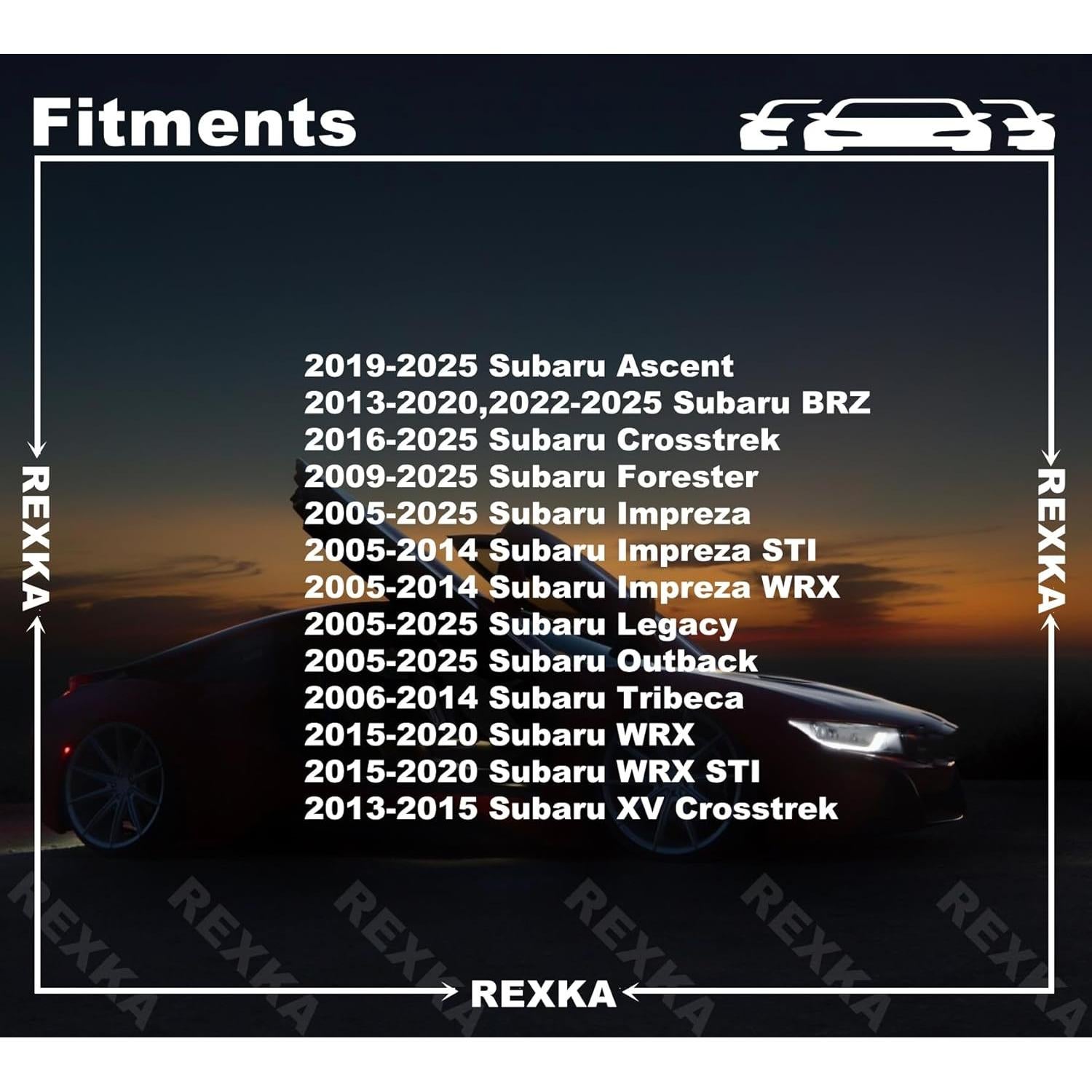 Clips de Panel de Recorte Interior Rexka 50pcs para Subaru