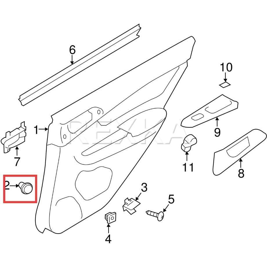 Clips de Panel de Recorte Interior Rexka 50pcs para Subaru