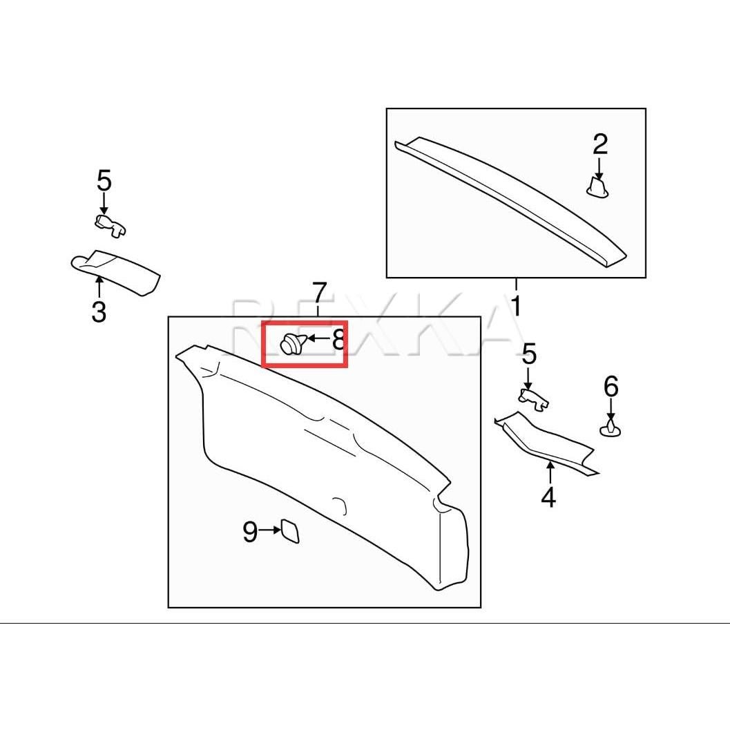 Clips de Panel de Recorte Interior Rexka 50pcs para Subaru